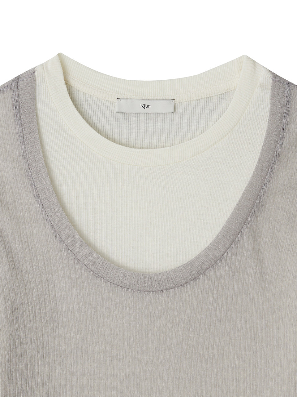 Kijun - Layered Jersey Top (Grey) product image 8 | TRAB K-Fashion Australia