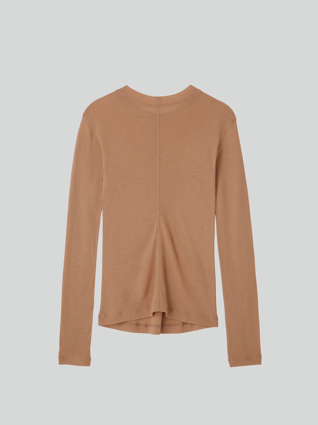 Recto - Slim Fit Wool Jersey T-Shirt (Beige) product image 11 | TRAB K-Fashion Australia