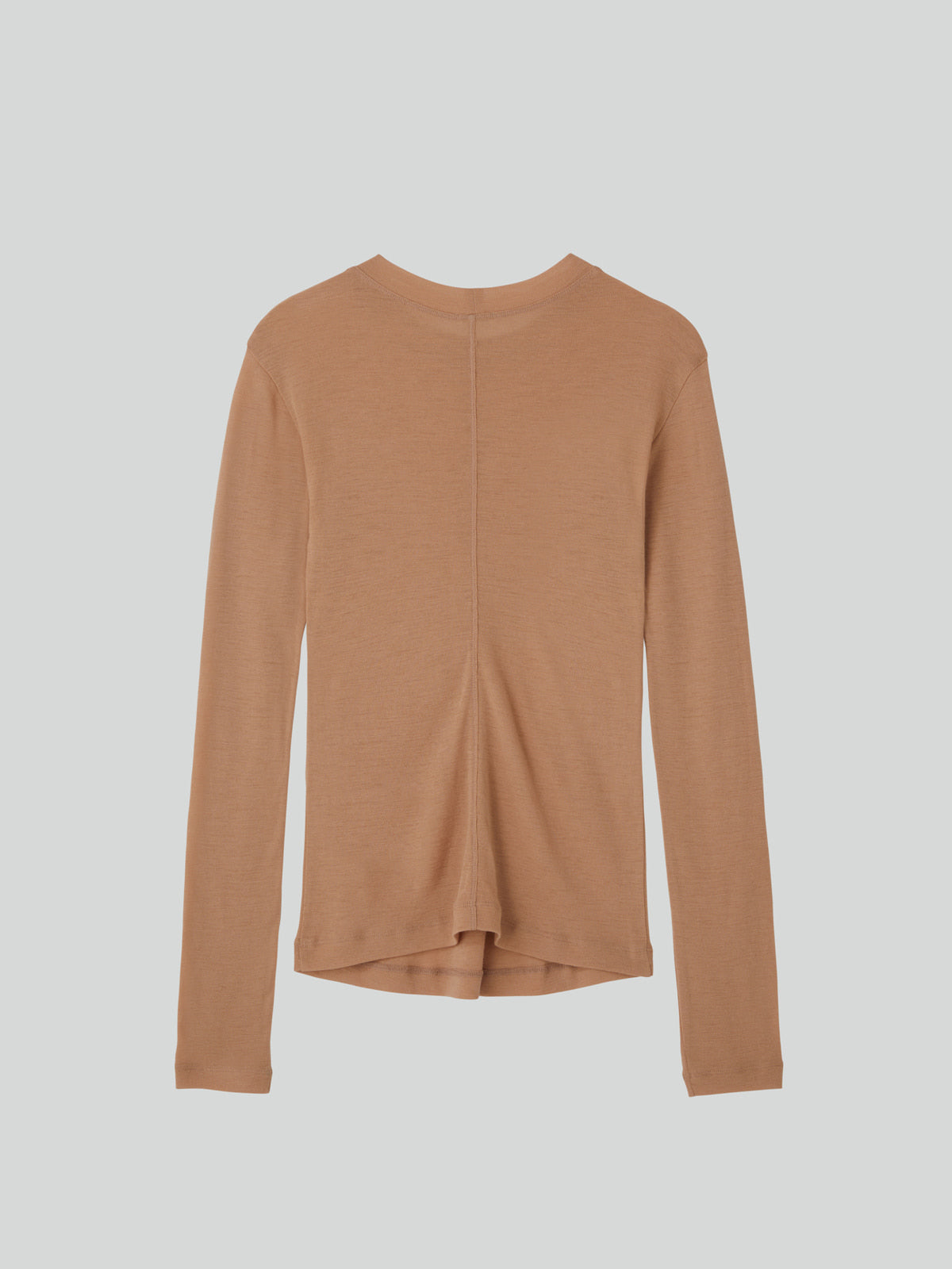 Recto - Slim Fit Wool Jersey T-Shirt (Beige) product image 11 | TRAB K-Fashion Australia