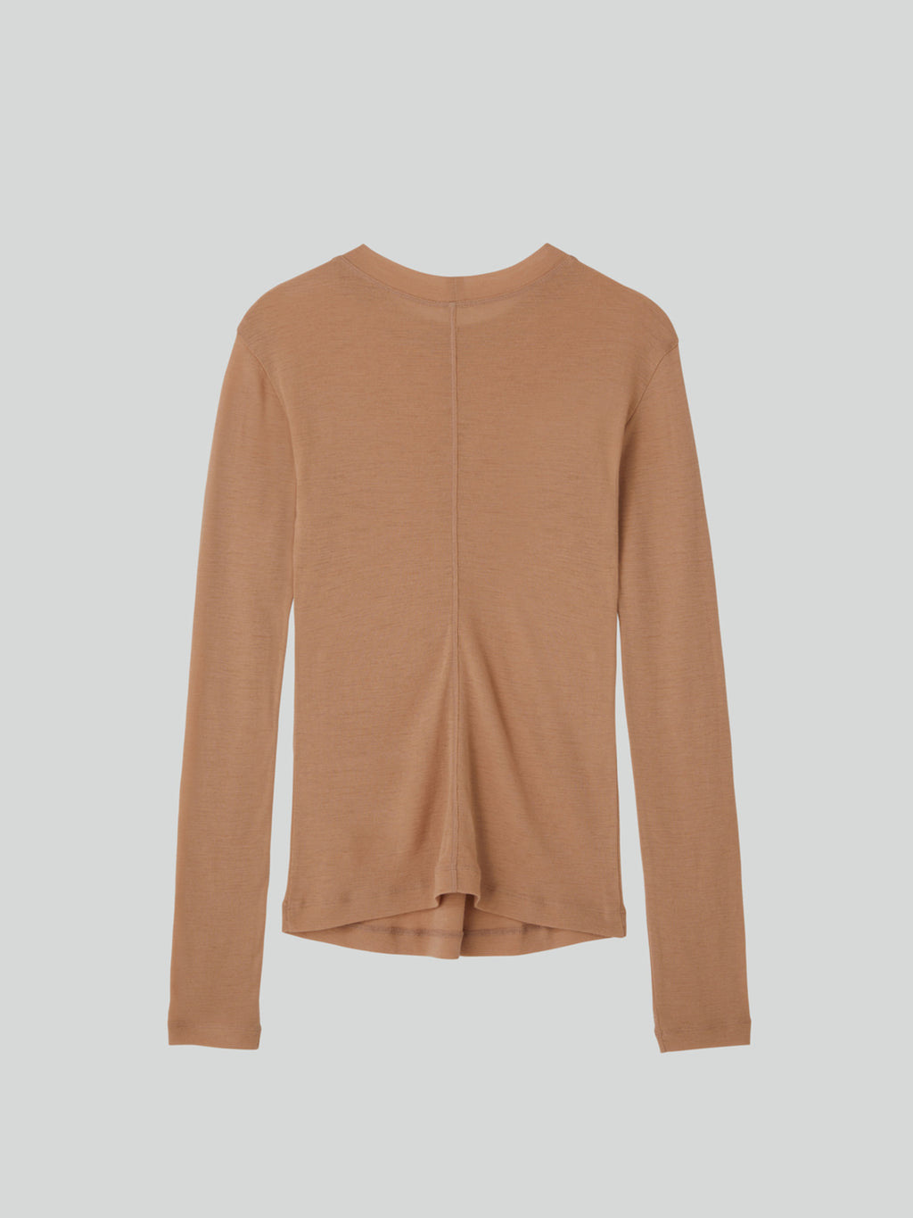 Recto - Slim Fit Wool Jersey T-Shirt (Beige) product image 11 | TRAB K-Fashion Australia