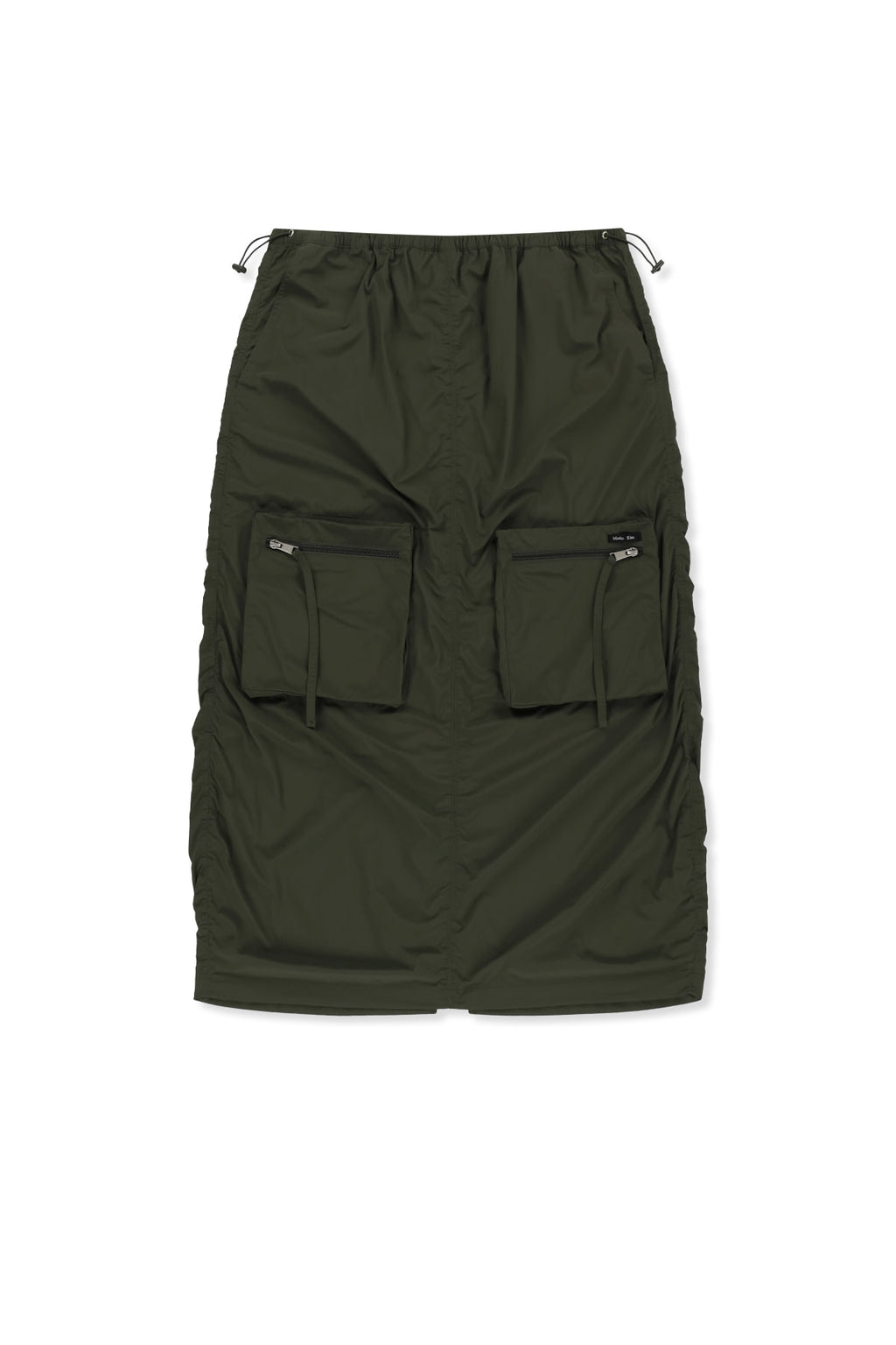 Matin Kim - Patch Pocket Shirring Nylon Skirt (Khaki) product image 1 | TRAB K-Fashion Australia