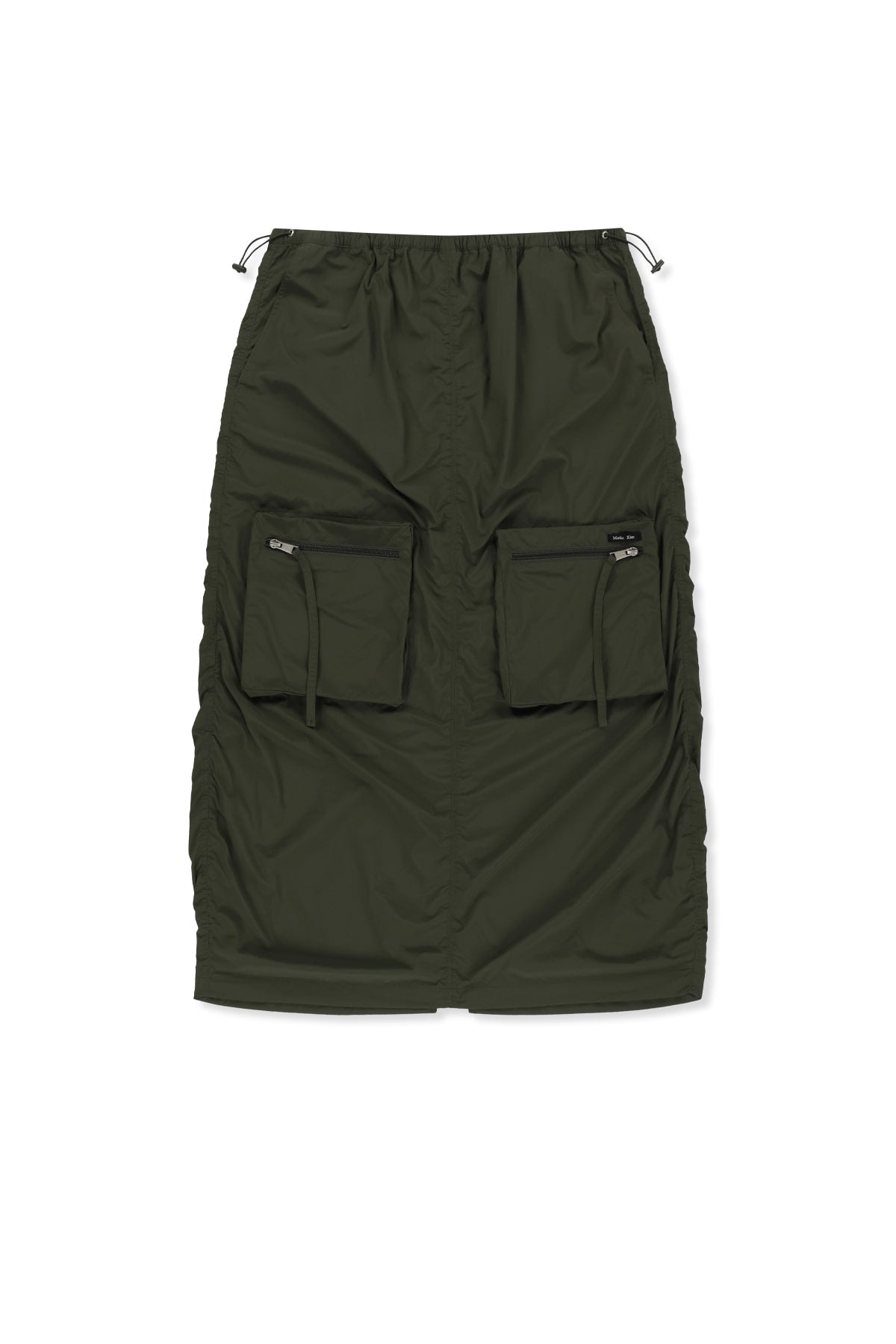 Matin Kim - Patch Pocket Shirring Nylon Skirt (Khaki) product image 1 | TRAB K-Fashion Australia