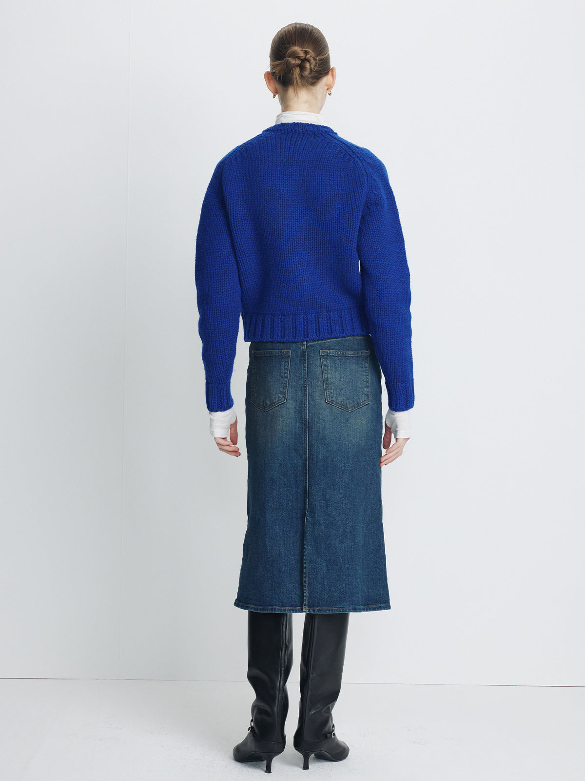 Tonywack - Shetland Wool Knitted Zip Blouson (Royal Blue) product image 4 | TRAB K-Fashion Australia