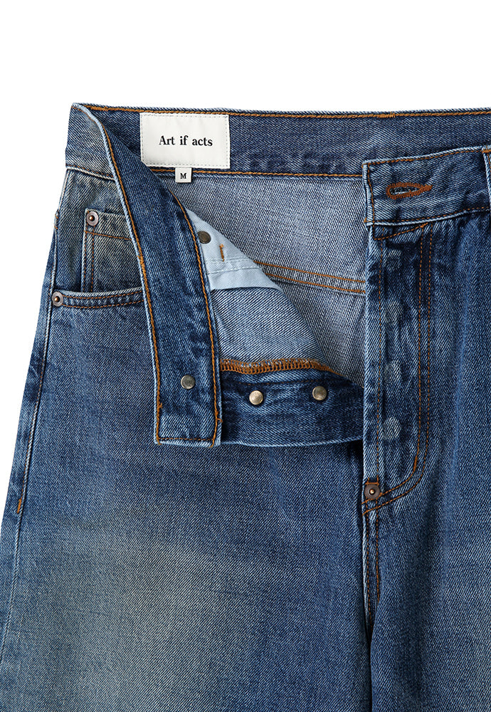 Art if acts - Vintage Wide Denim Pants (Washed Indigo) product image 10 | TRAB K-Fashion Australia