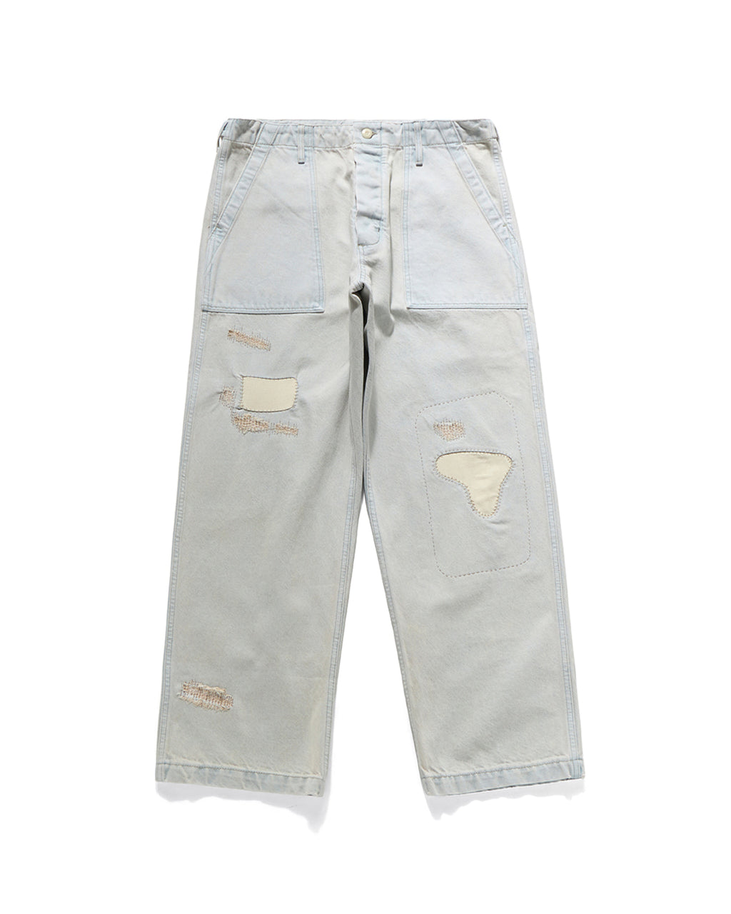 Eastlogue - Damaged Fatigue Pants (Bleached Indigo) product image 5 | TRAB K-Fashion Australia