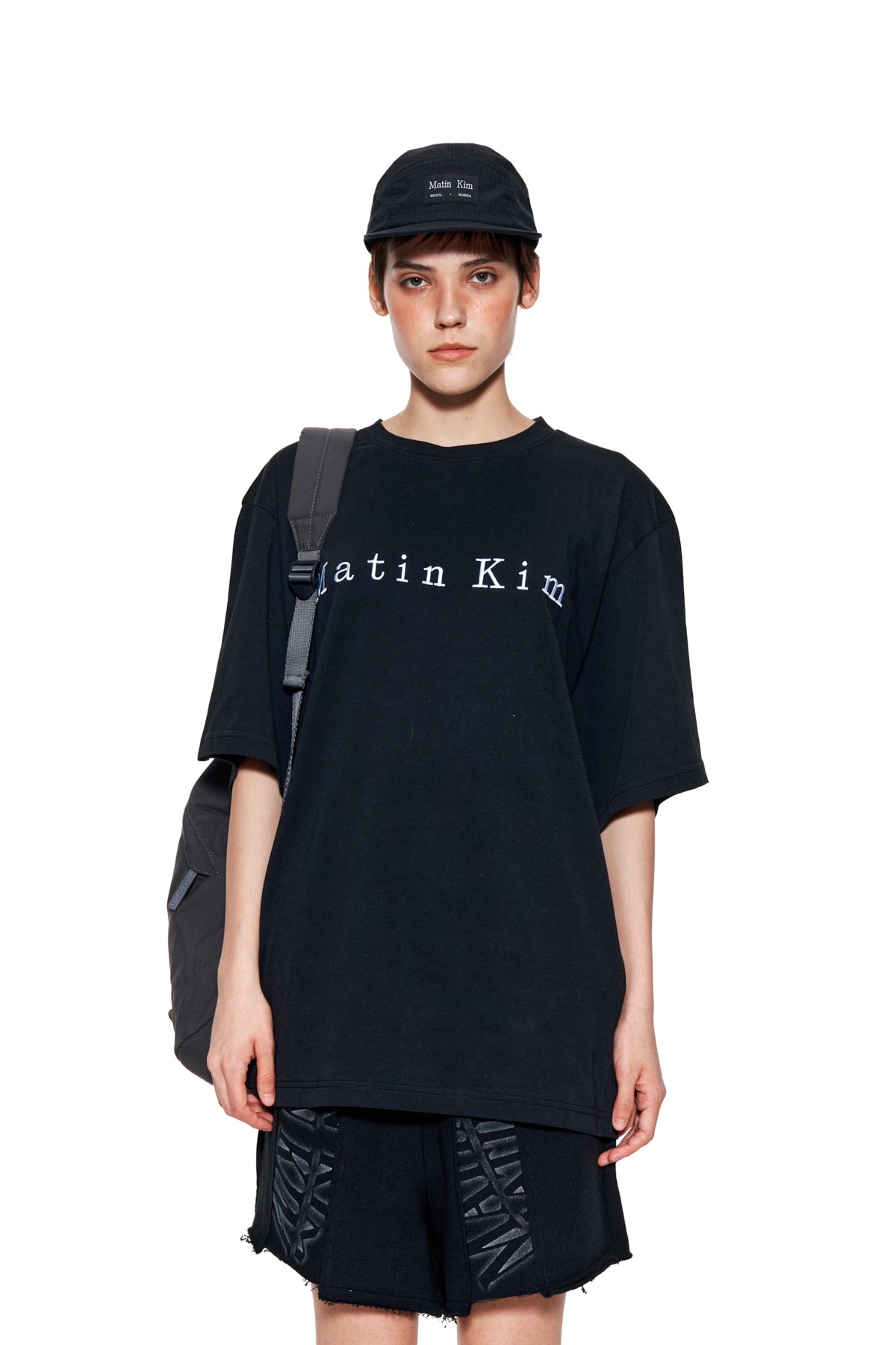 Matin Kim - Matin Embroidery Logo Top (Black) product image 5 | TRAB K-Fashion Australia
