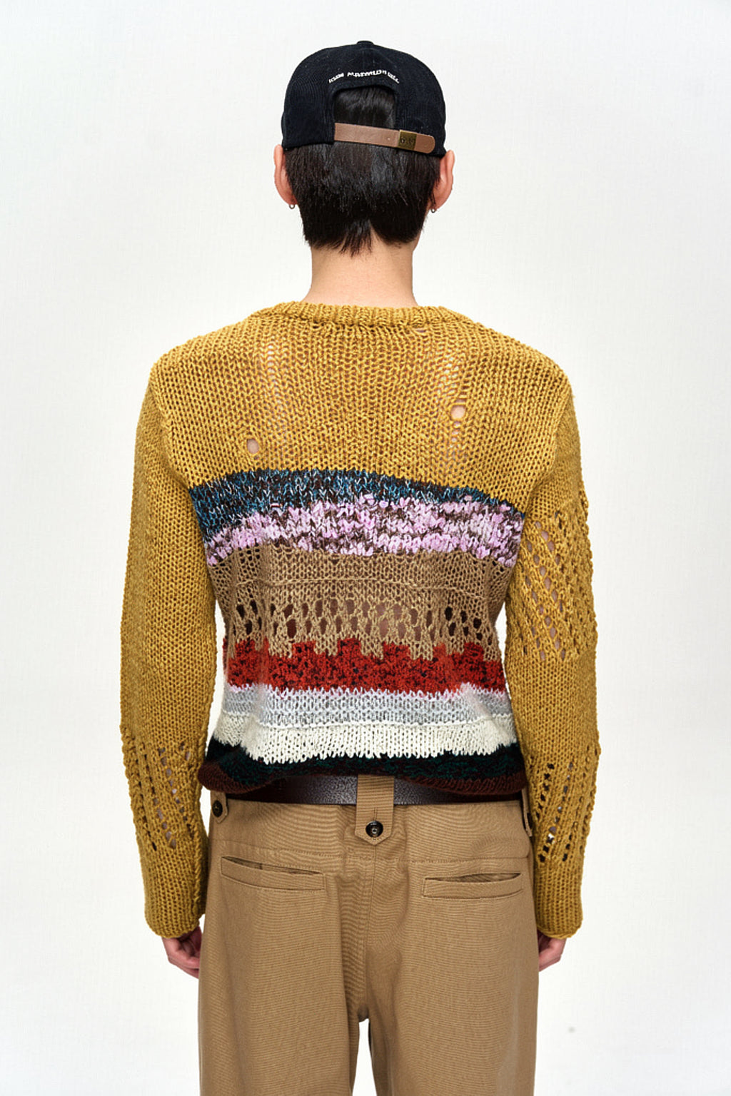 Andersson Bell - Yellow Hand-Crocheted Crew-Neck Sweater (Yellow) product image 6 | TRAB K-Fashion Australia