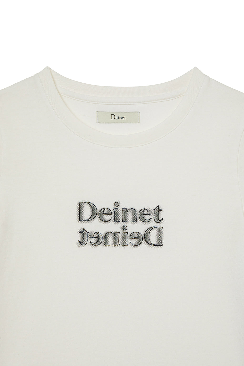 Deinet - Brushed Stitch Point Petit T-Shirt (White) product image 3 | TRAB K-Fashion Australia