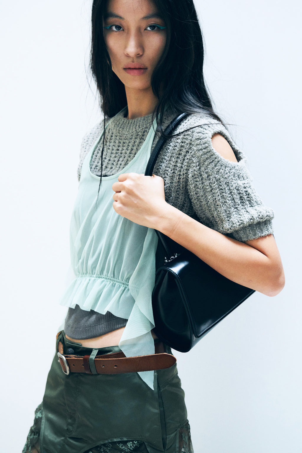 Andersson Bell - Cut-Out Combination Knit Top (Beige) product image 8 | TRAB K-Fashion Australia