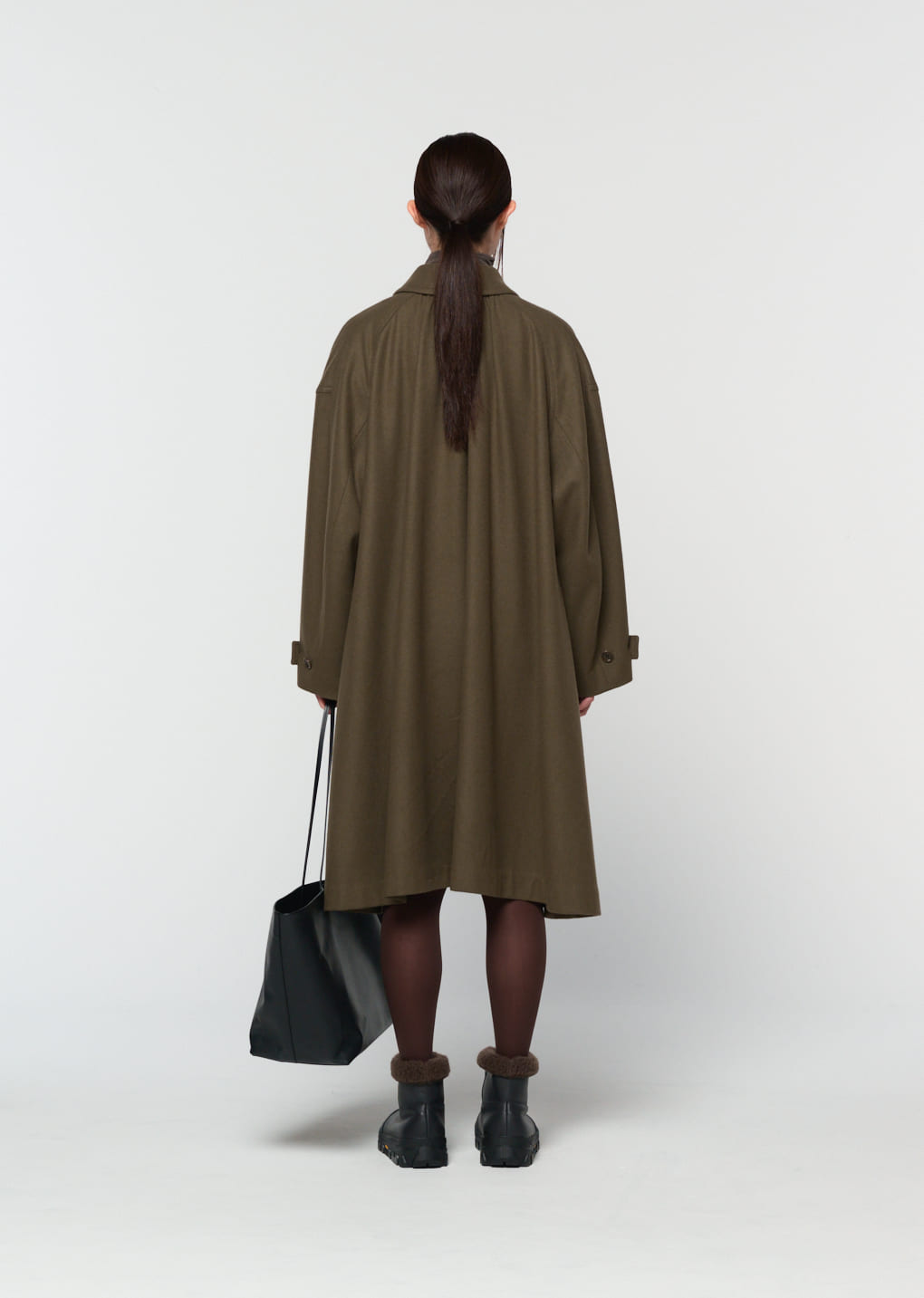 Amomento - shirring coat (Khaki) product image 4 | TRAB K-Fashion Australia