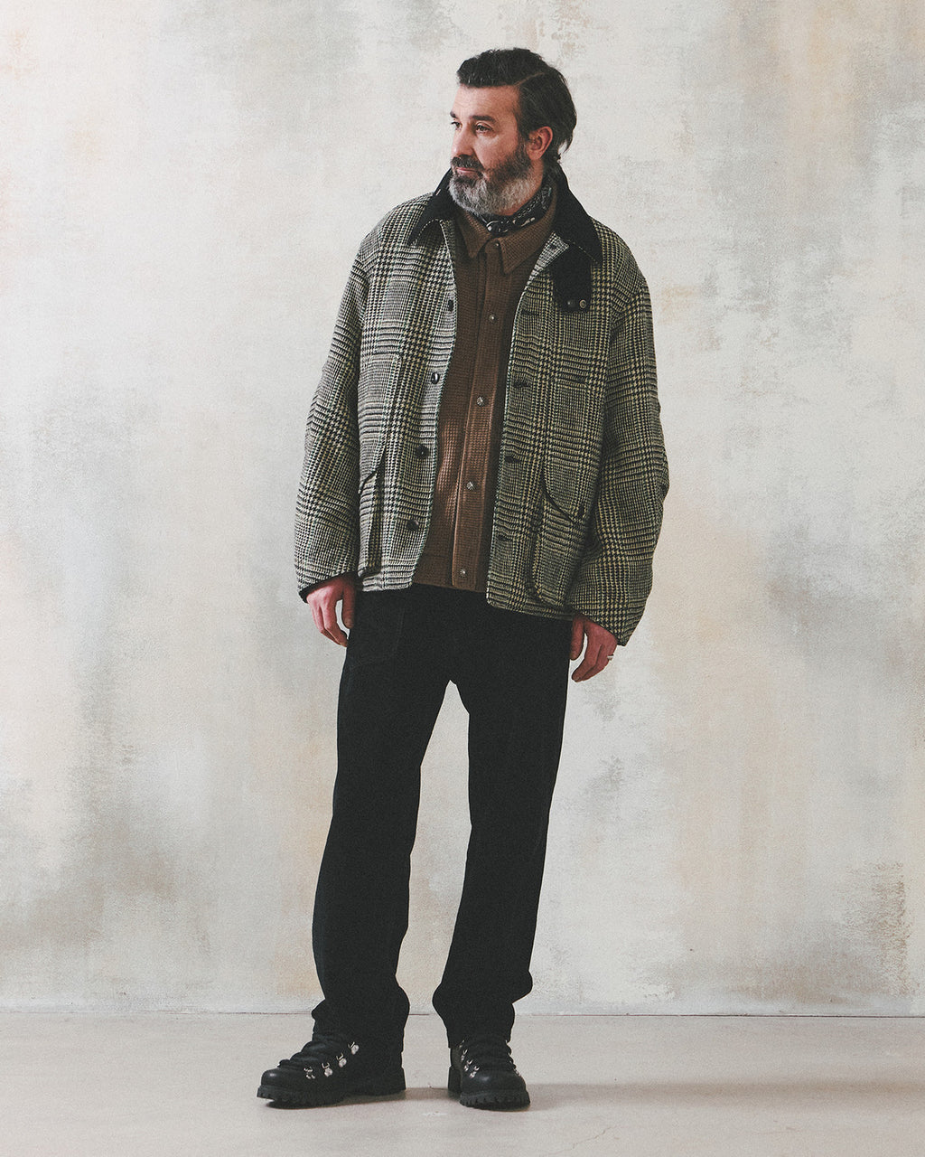 Eastlogue - Folkman Hunting Jumper (Black & Beige Wool Check) product image 1 | TRAB K-Fashion Australia