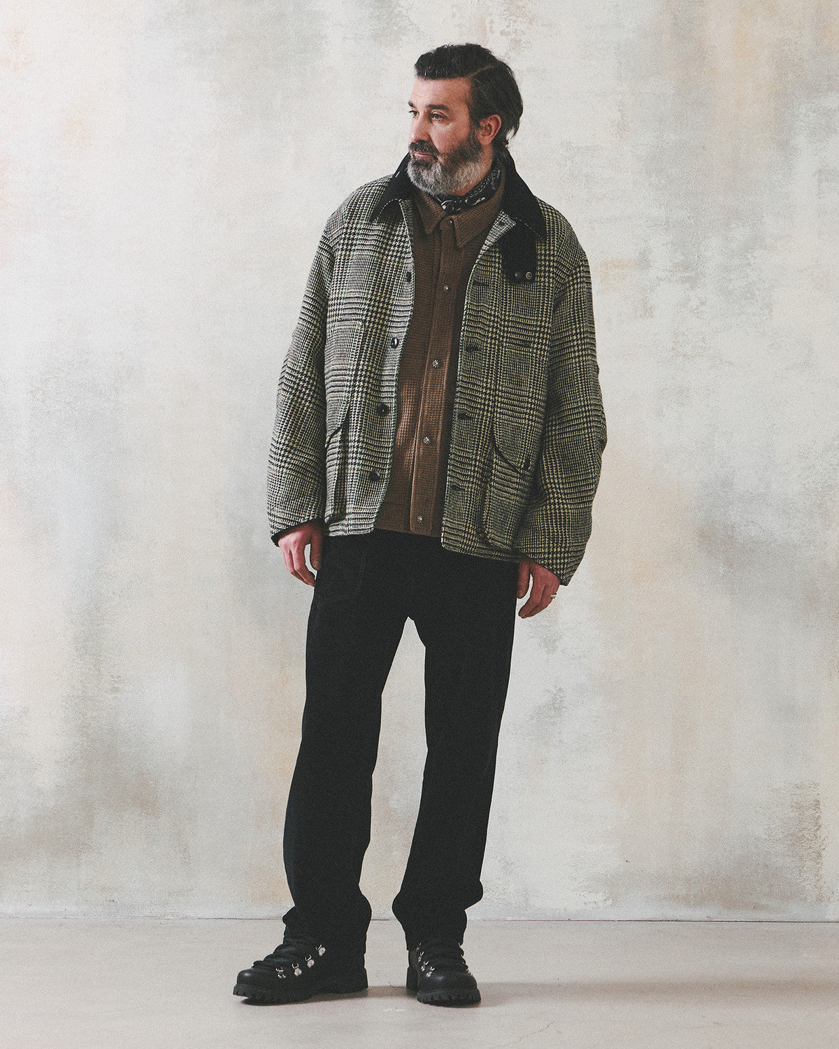 Eastlogue - Folkman Hunting Jumper (Black & Beige Wool Check) product image 1 | TRAB K-Fashion Australia