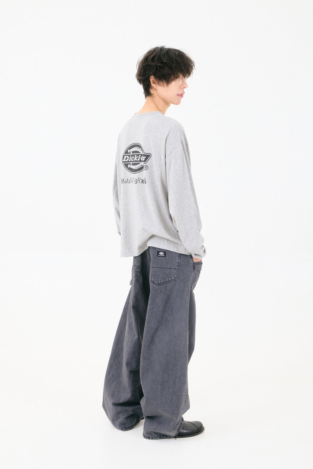 Hatchingroom - Wide Curve Carpenter Jeans (Dusty Black) product image 9 | TRAB K-Fashion Australia