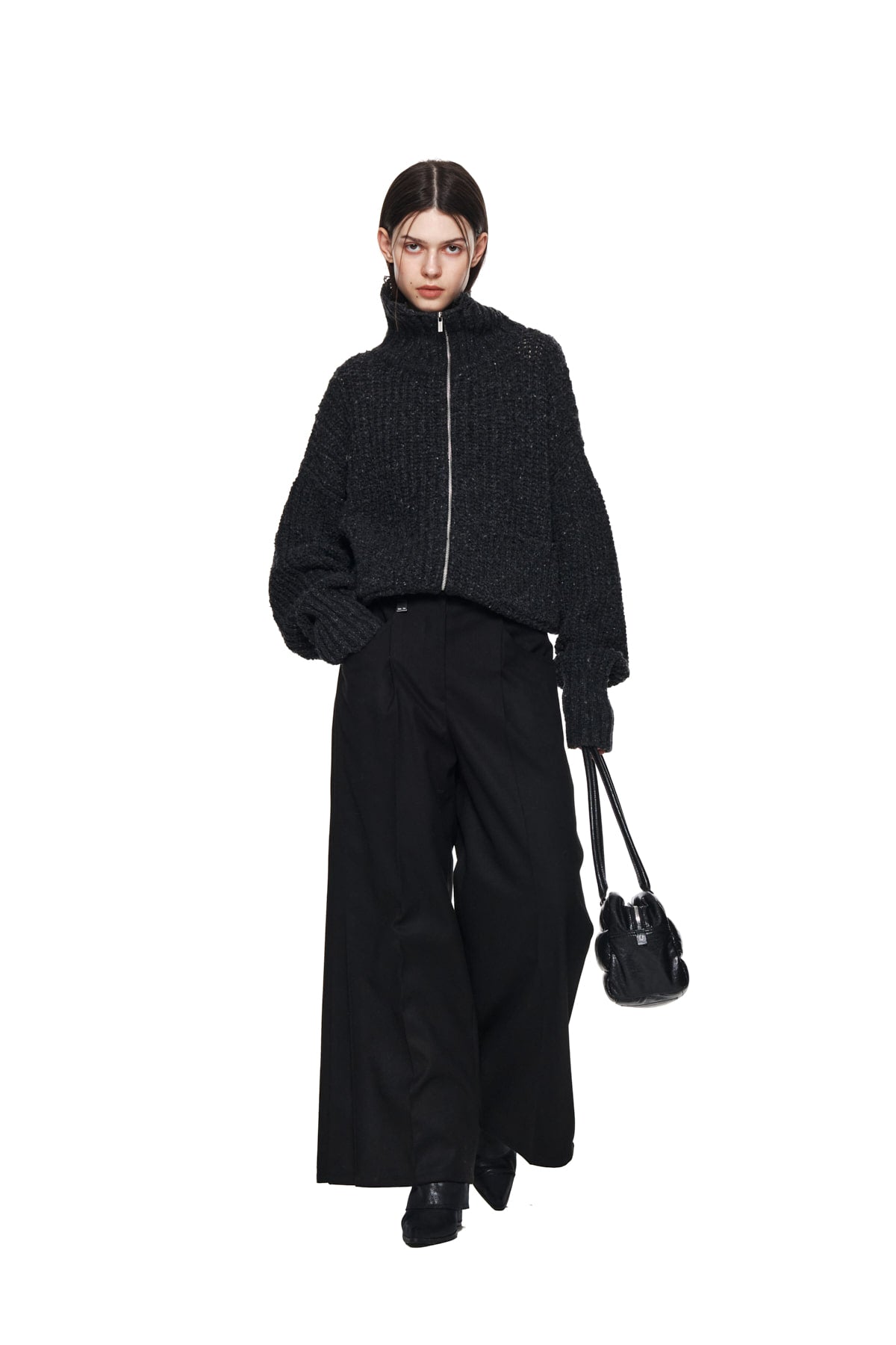 Matin Kim - Side Pleats Trouser (Black) product image 8 | TRAB K-Fashion Australia