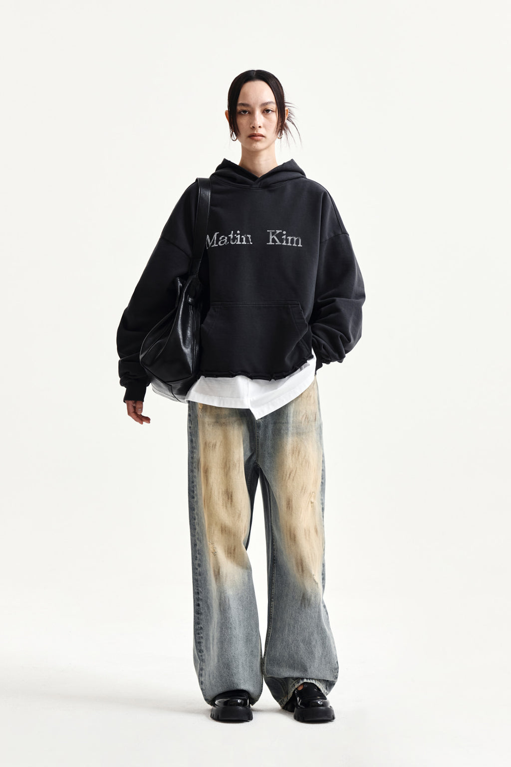 Matin Kim - Vintage Dirty Washed Denim Pants (Light Blue) product image 8 | TRAB K-Fashion Australia