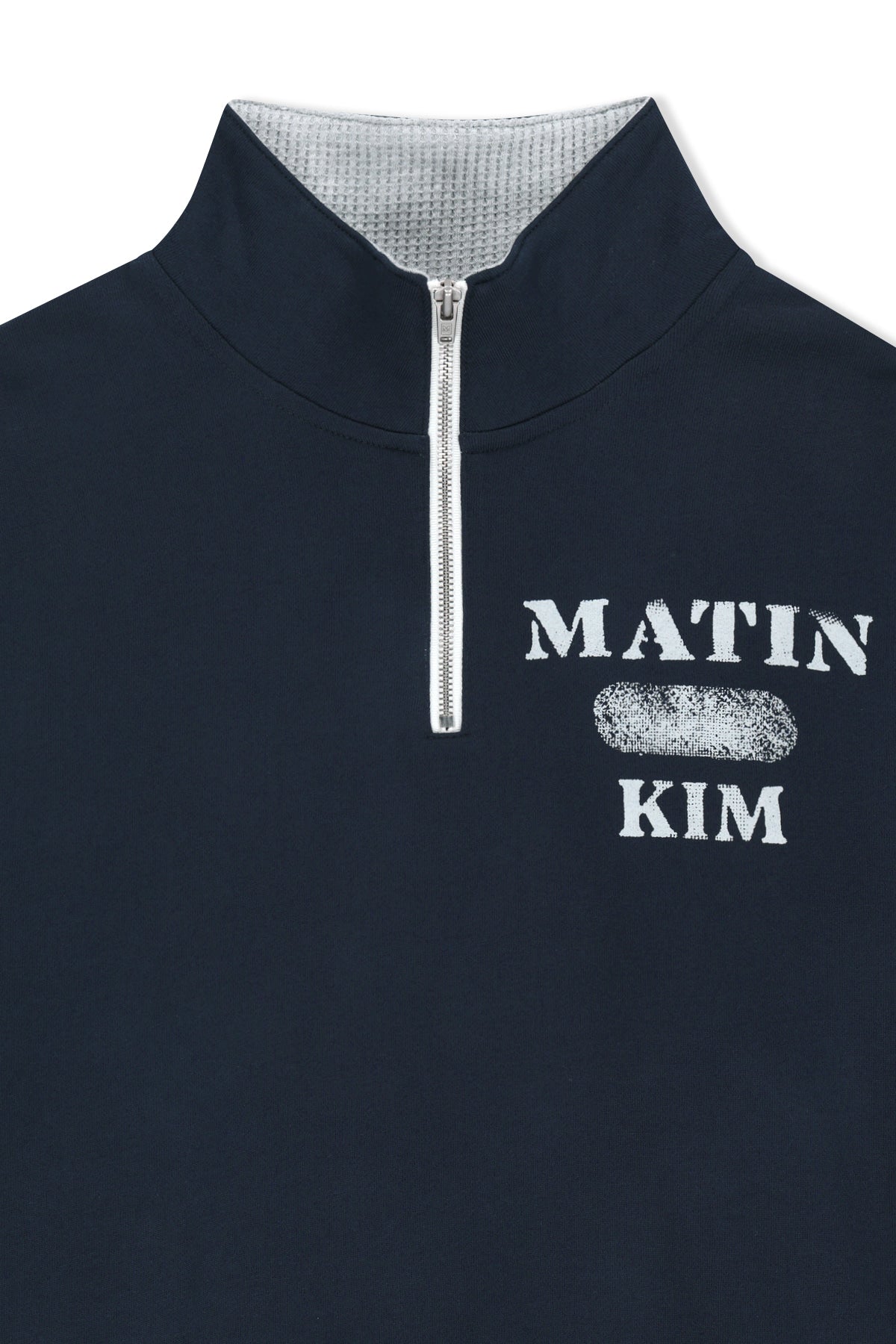 Matin Kim - Matin Logo Quarter Zip Up (Navy) product image 3 | TRAB K-Fashion Australia