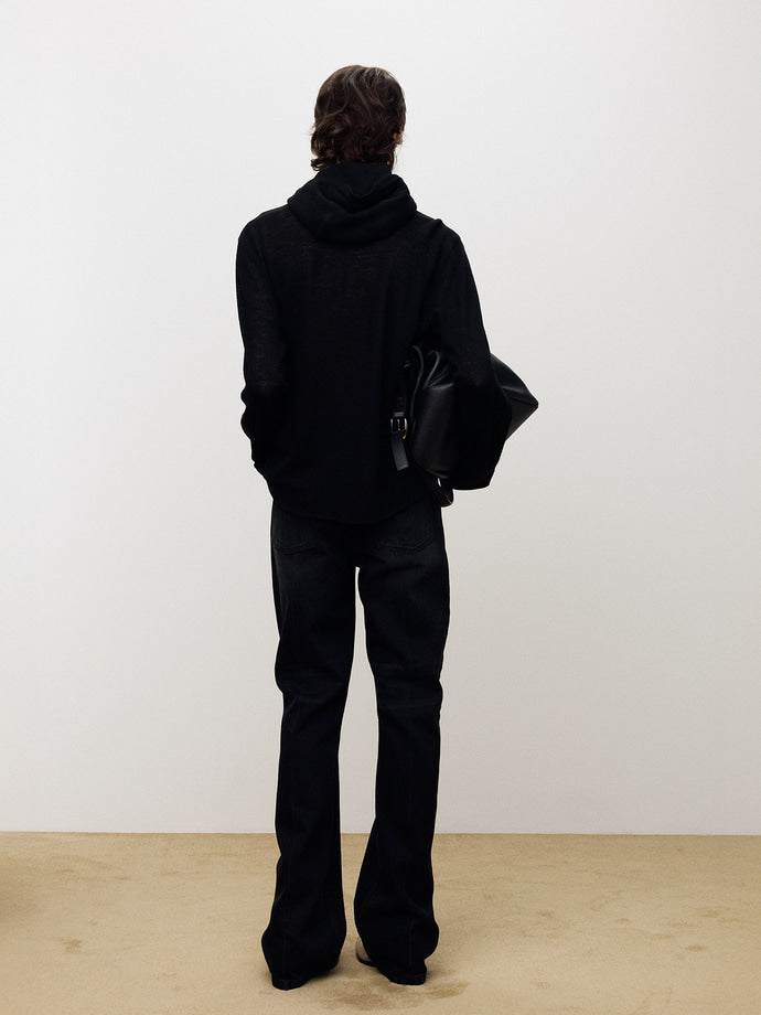 Tonywack - Light Wool Hooded Zip Jacket (Black) product image 3 | TRAB K-Fashion Australia