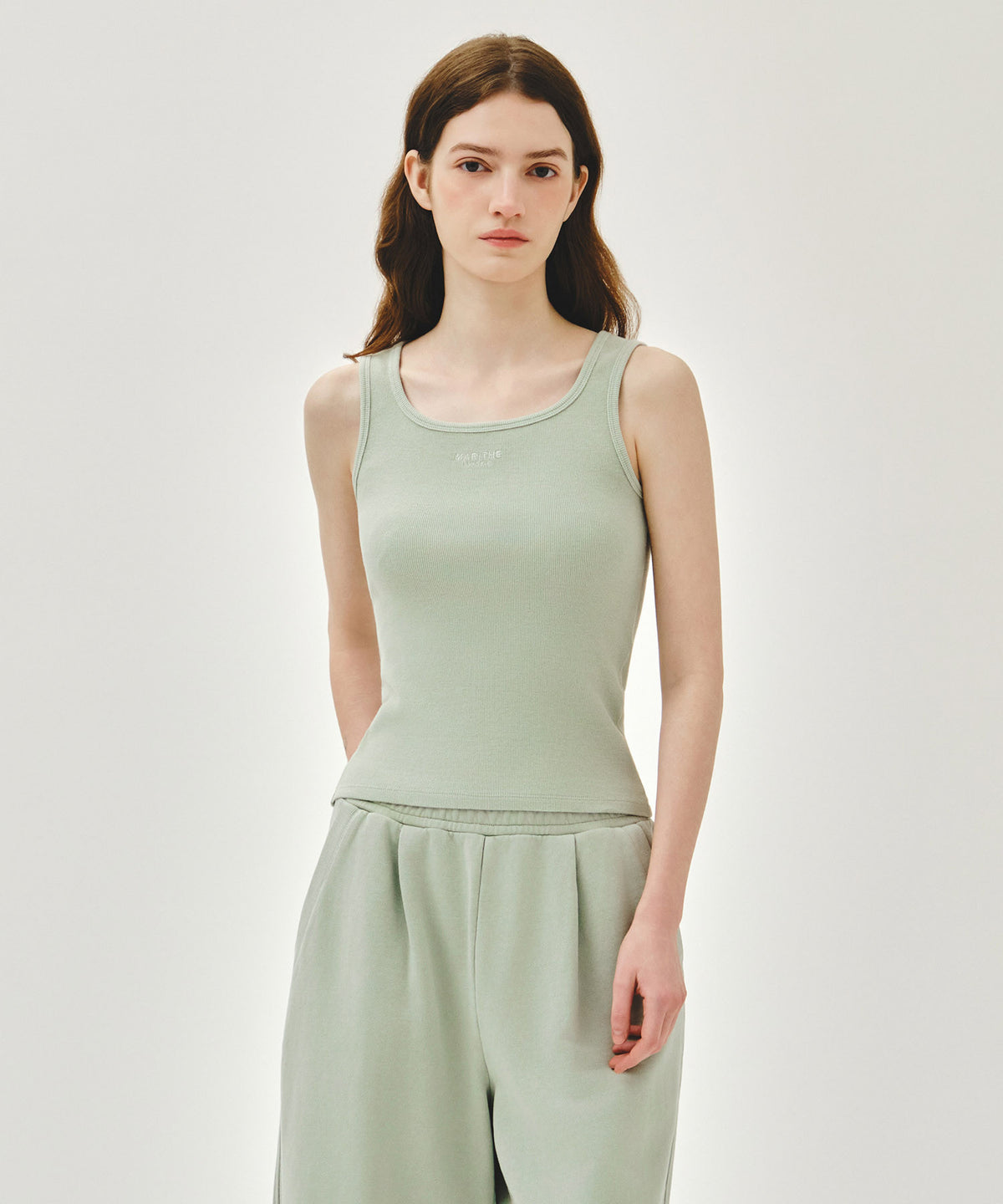 Marithe & Francois Girbaud - Regular Logo Sleeveless (Mint) product image 1 | TRAB K-Fashion Australia