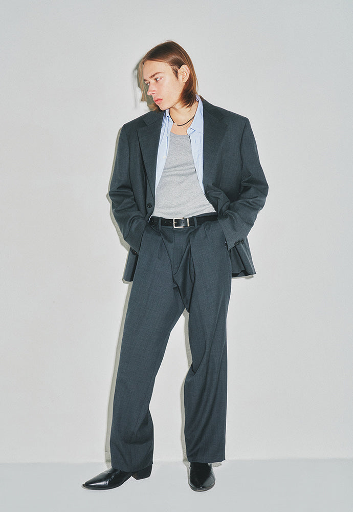 Tonywack - Relaxed Fit Tailored Blazer (Grey) product image 2 | TRAB K-Fashion Australia