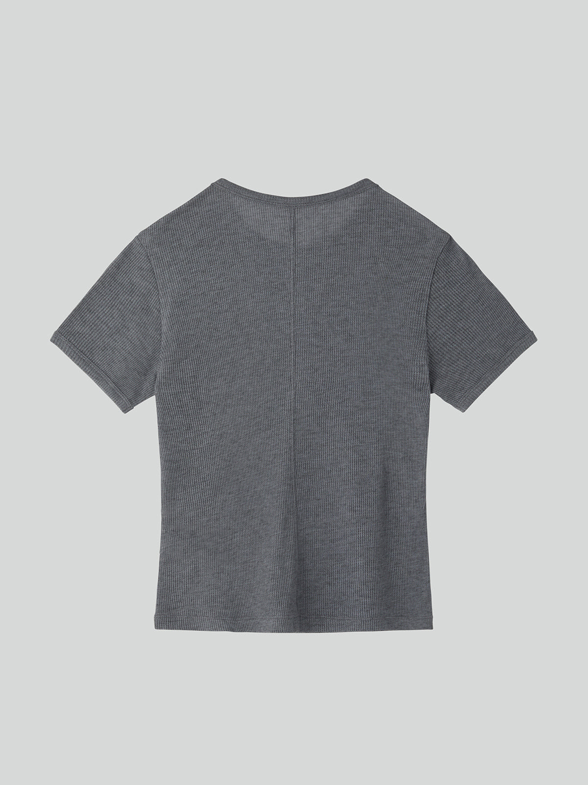 Recto - Cashmere Blend Fitted T-Shirt (Melange Grey) product image 3 | TRAB K-Fashion Australia