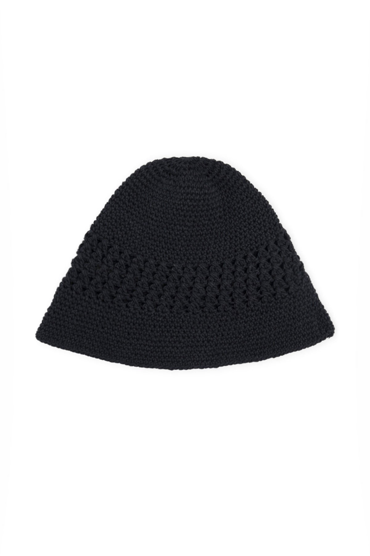 Matin Kim - Crochet Cotton Bucket Hat (Black) product image 2 | TRAB K-Fashion Australia