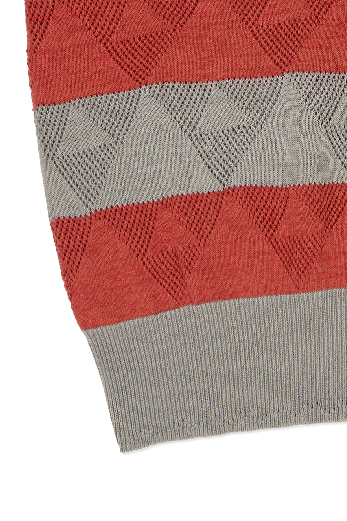 Ioedle - Split Stripe Short Sleeve Knit (Red) product image 6 | TRAB K-Fashion Australia