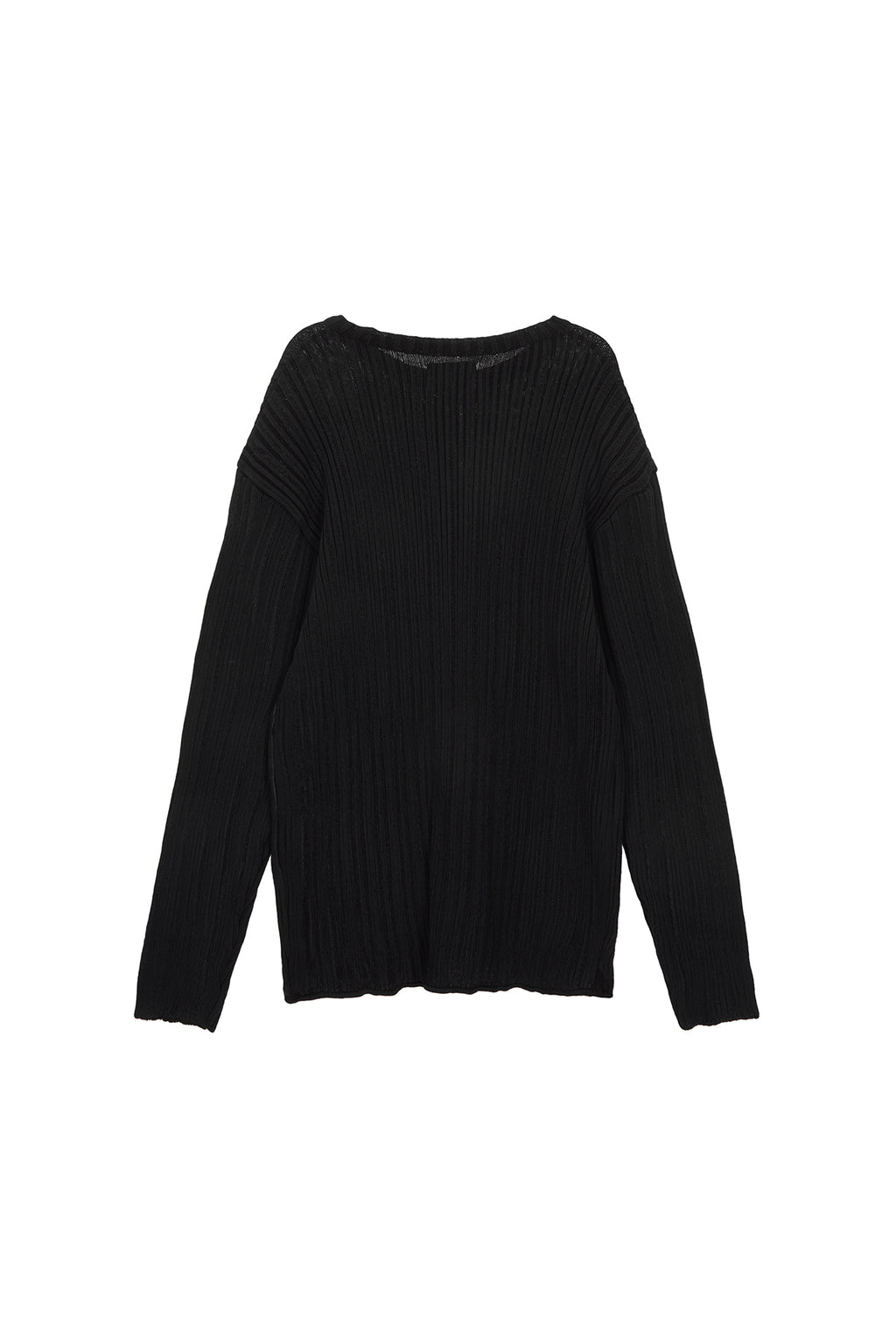 Matin Kim - Stripe Printed Knit Pullover (Charcoal) product image 2 | TRAB K-Fashion Australia