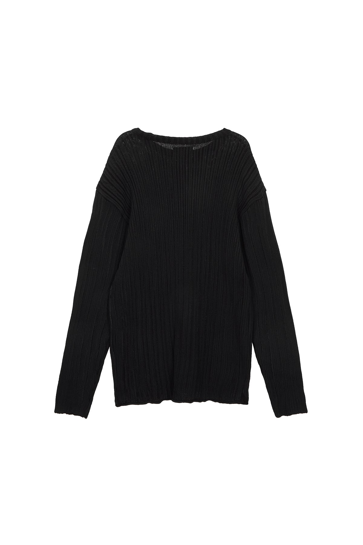 Matin Kim - Stripe Printed Knit Pullover (Charcoal) product image 2 | TRAB K-Fashion Australia