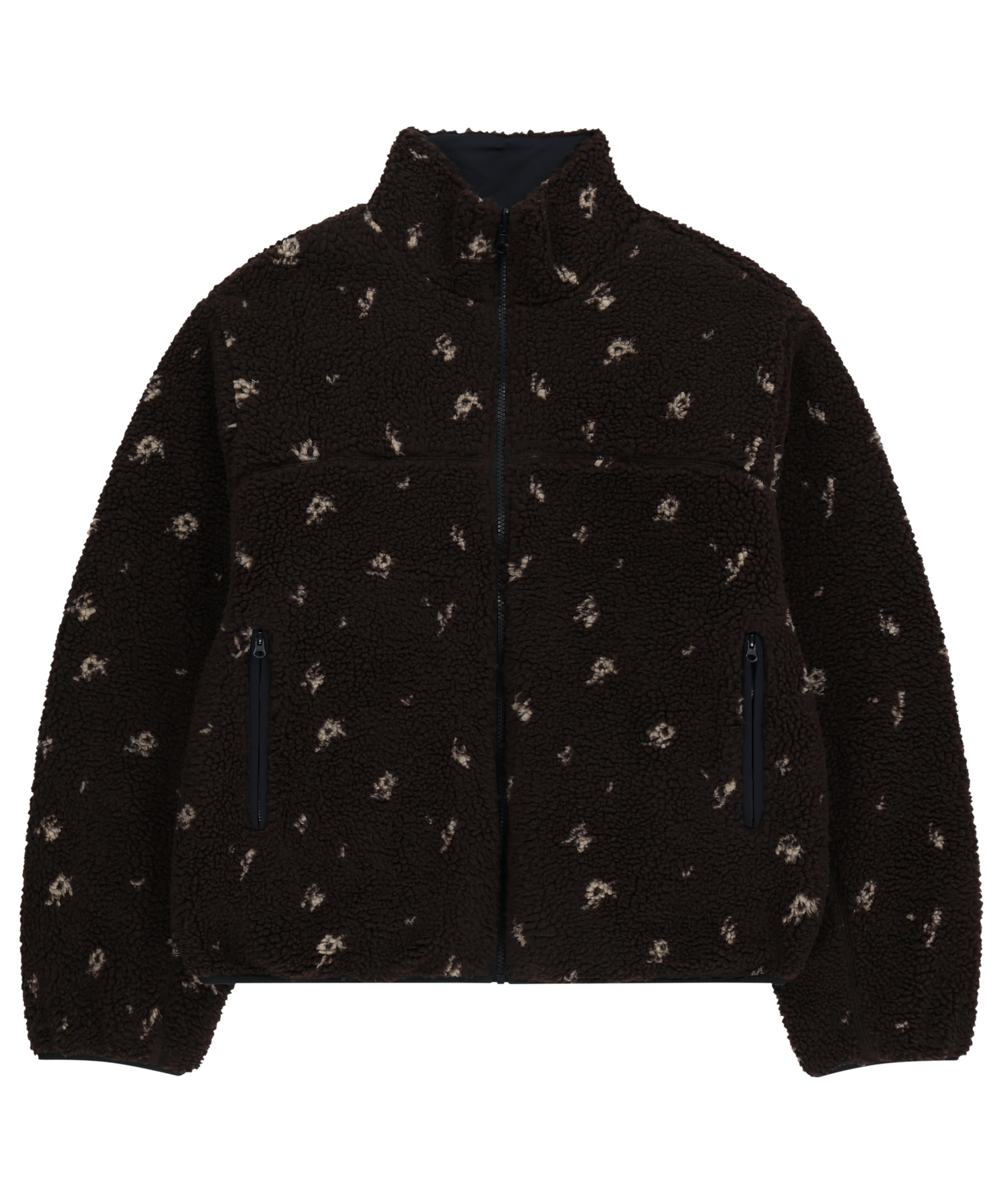 Coyseio - Petal Reversible Fleece Jacket (Brown) product image 1 | TRAB K-Fashion Australia