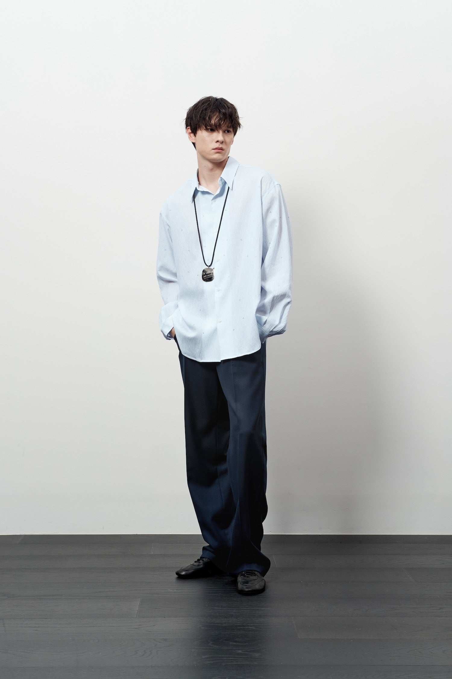 Stu - Crystal Stripe Shirt (Blue) product image 7 | TRAB K-Fashion Australia