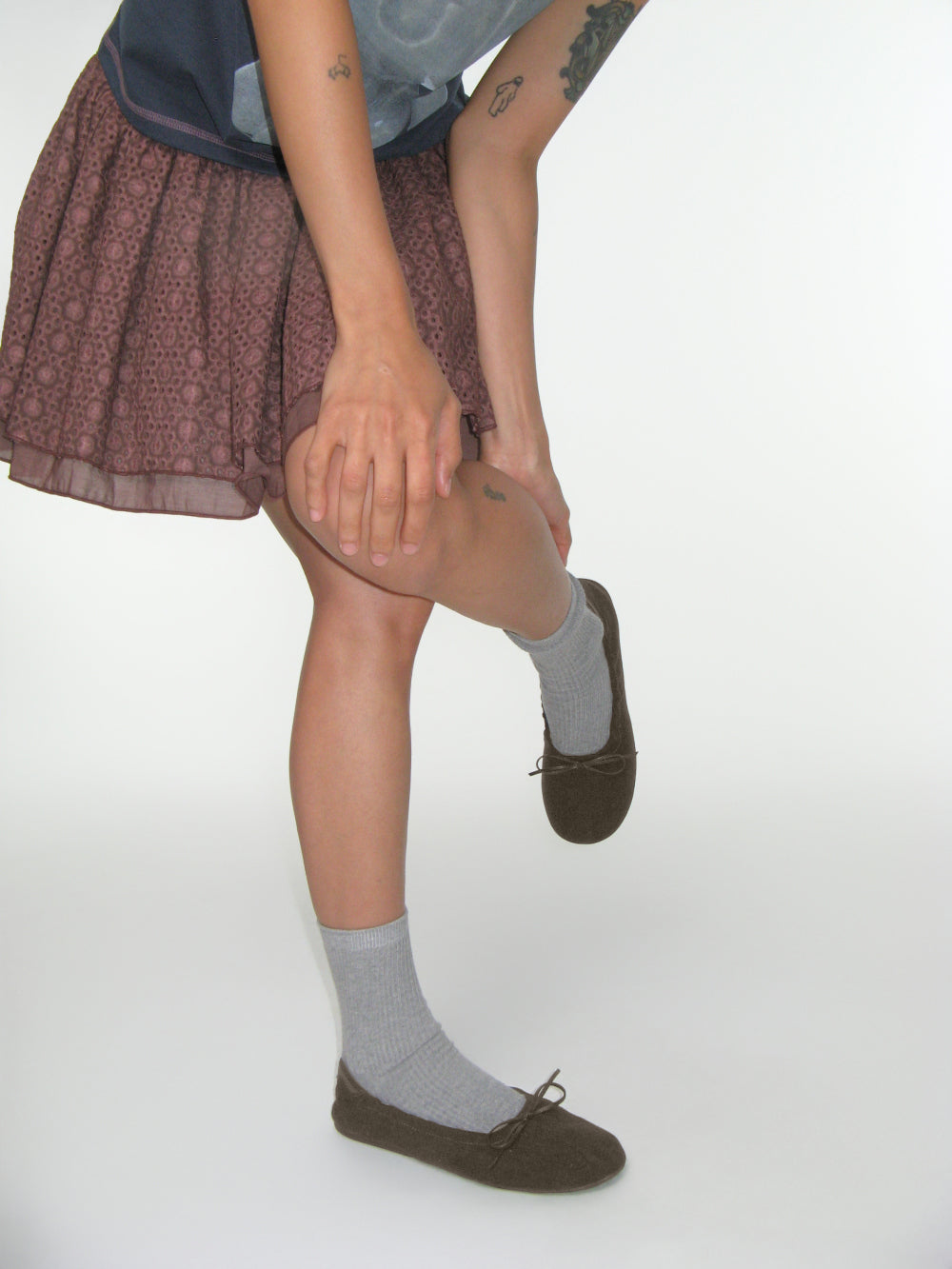 Coyseio - Flower Punching Skirt (Burgundy) product image 8 | TRAB K-Fashion Australia