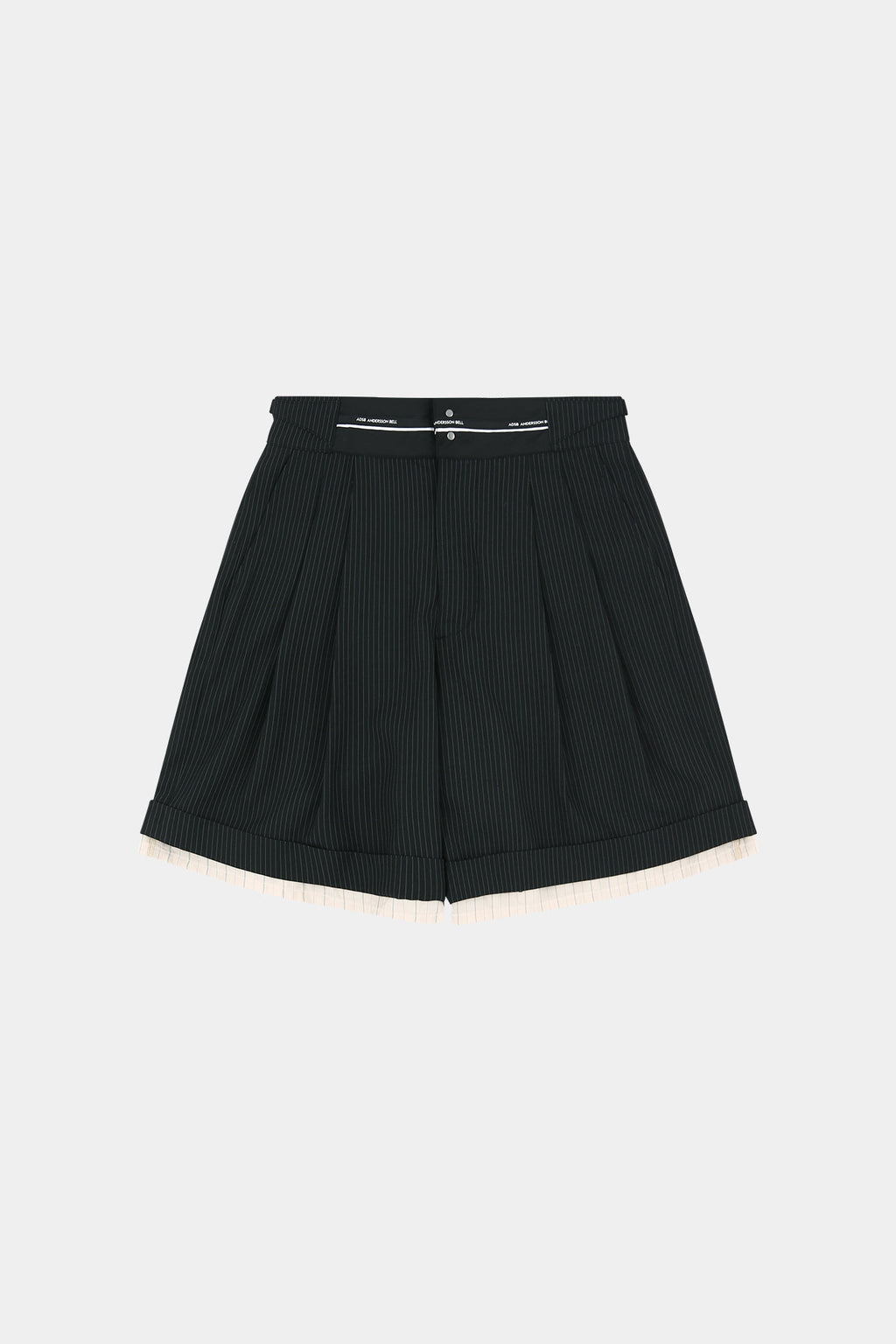 Andersson Bell - Inside-Out Stripe Layered Shorts (Black) product image 8 | TRAB K-Fashion Australia