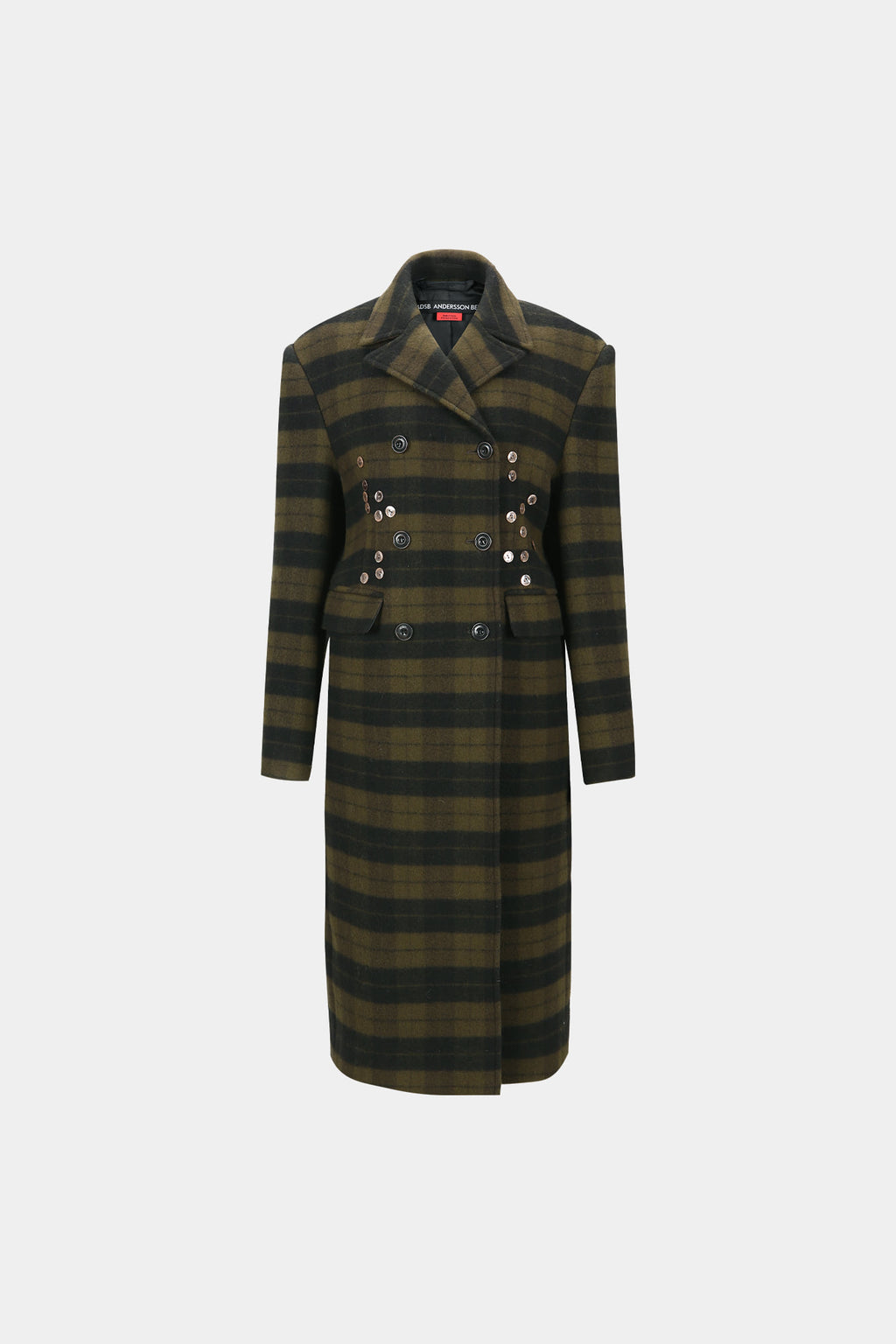 Andersson Bell - Lacie Check Buttons Coat (Green) product image 7 | TRAB K-Fashion Australia