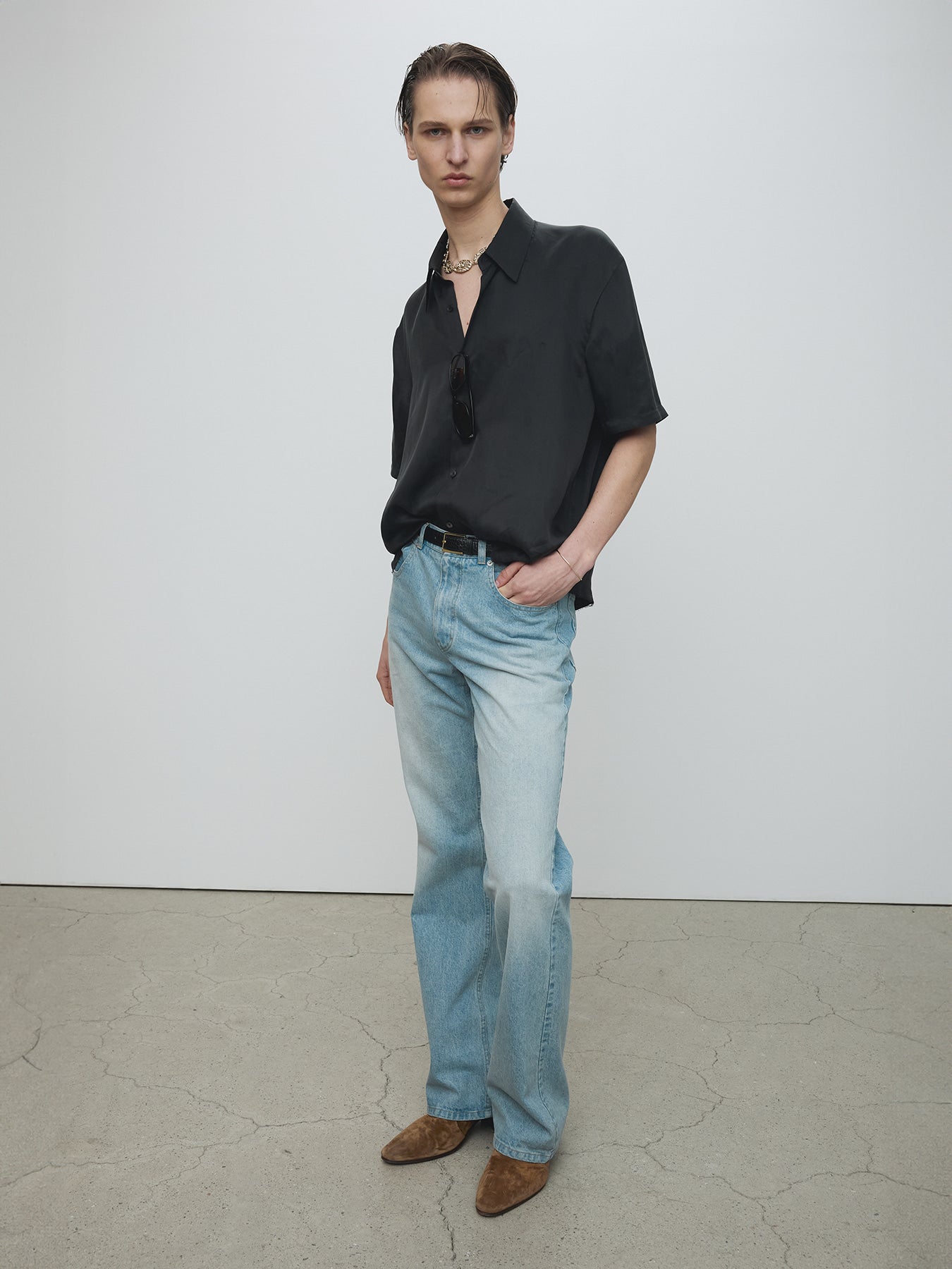 Tonywack - Fluid Cupro Shirt Japanese Fabric (Carbon) product image 4 | TRAB K-Fashion Australia
