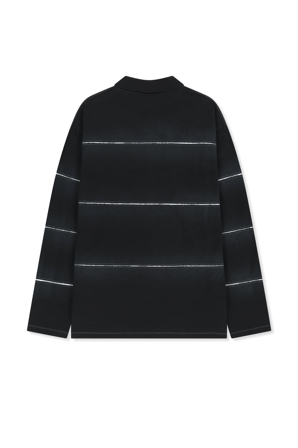 Matin Kim - Reveal Stripe Logo Collar Top (Black) product image 2 | TRAB K-Fashion Australia