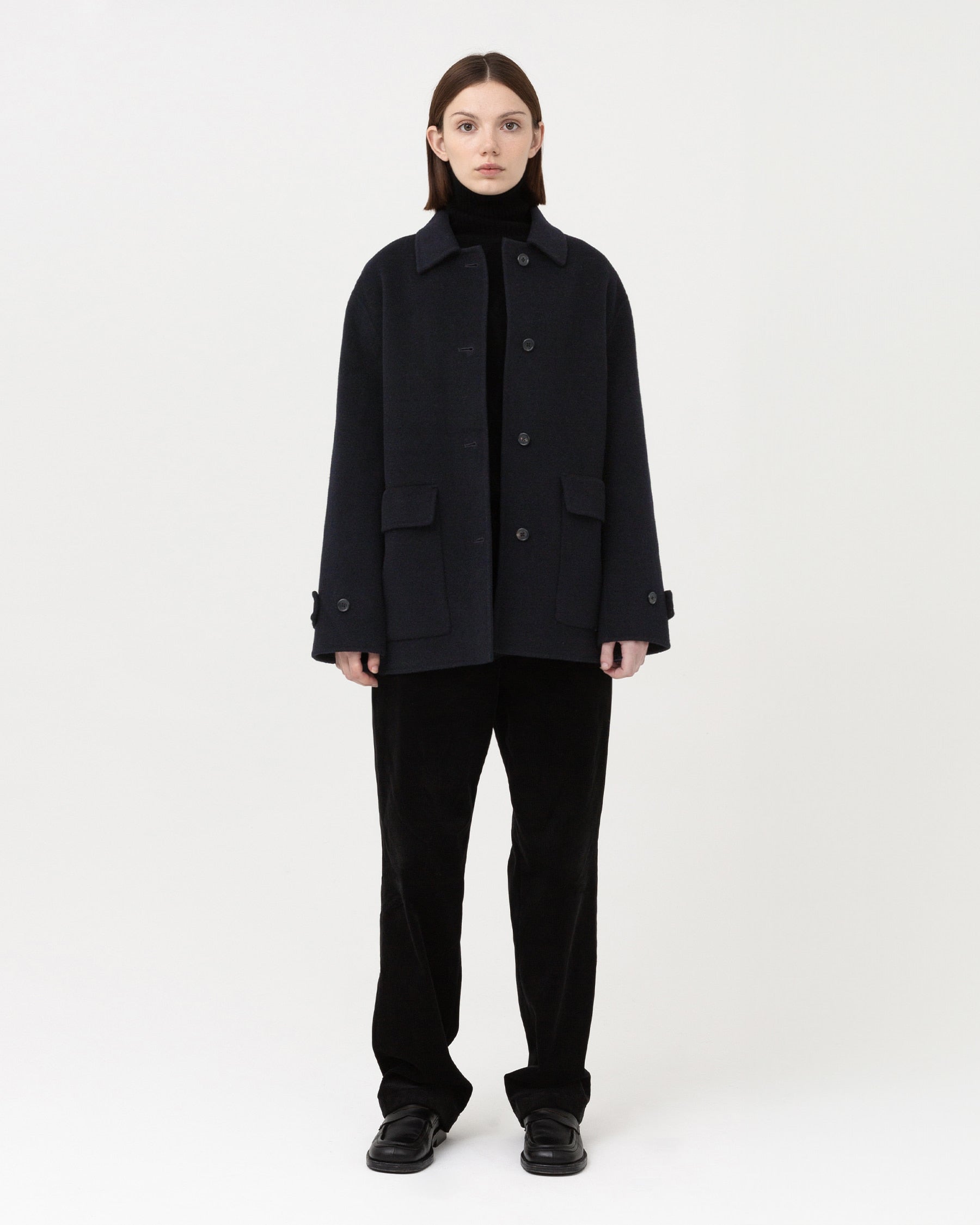 Brownyard - Handmade Half Coat (Dark Navy) product image 4 | TRAB K-Fashion Australia