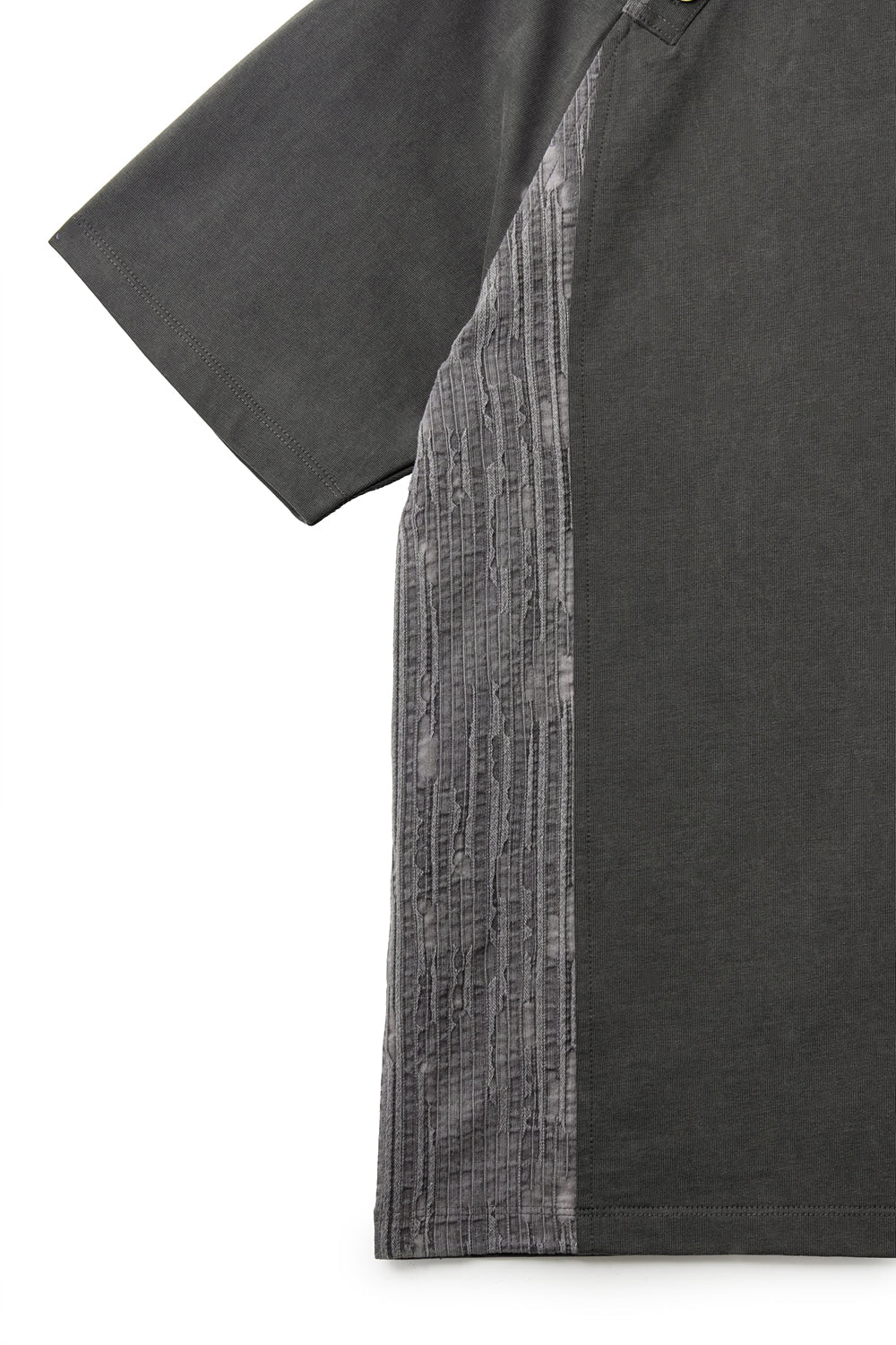 Hatchingroom - Curved Henley Neck Tee (Charcoal) product image 4 | TRAB K-Fashion Australia