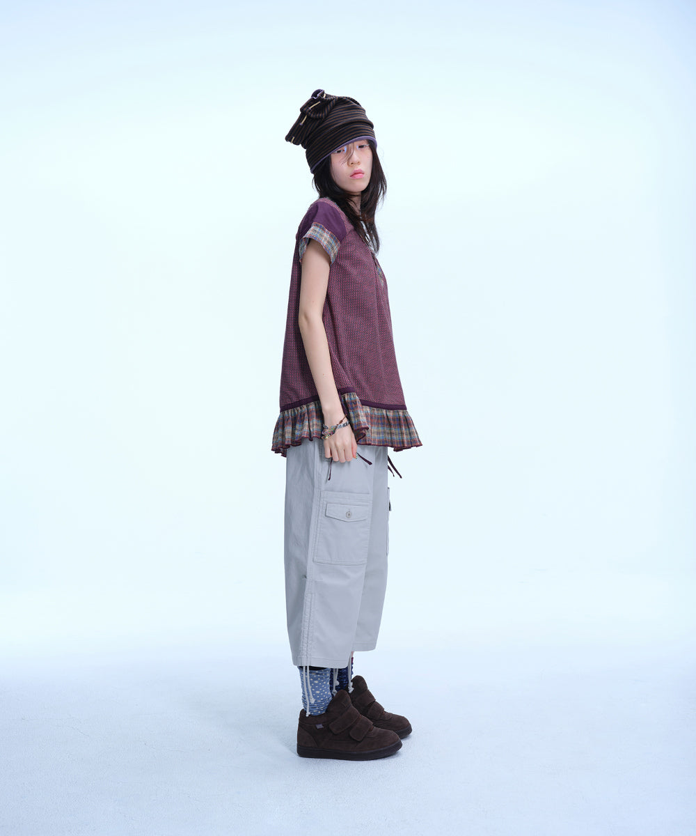 Coyseio - Strap Shirring Blouse (Purple) product image 7 | TRAB K-Fashion Australia