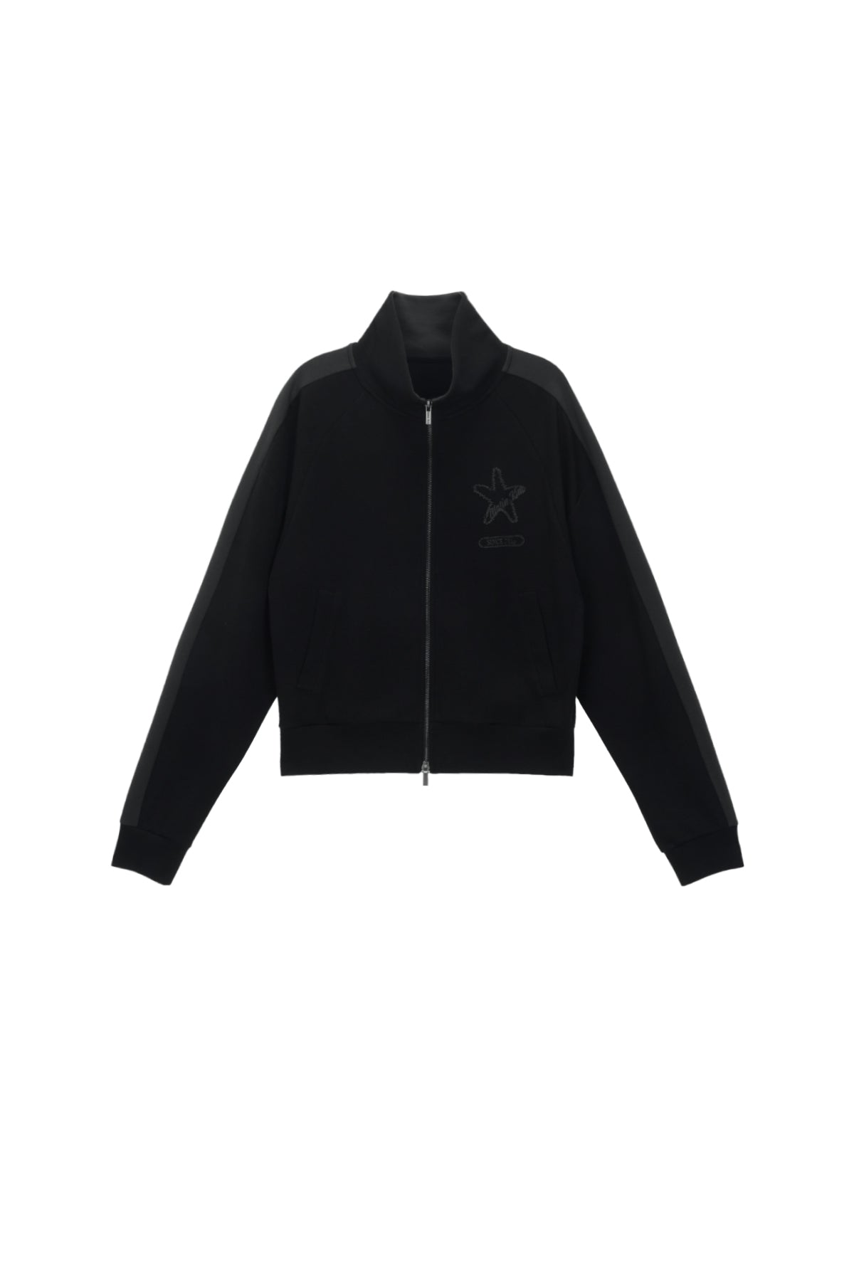 Matin Kim - Vintage Graphic Jersey Zip Up (Black) product image 2 | TRAB K-Fashion Australia