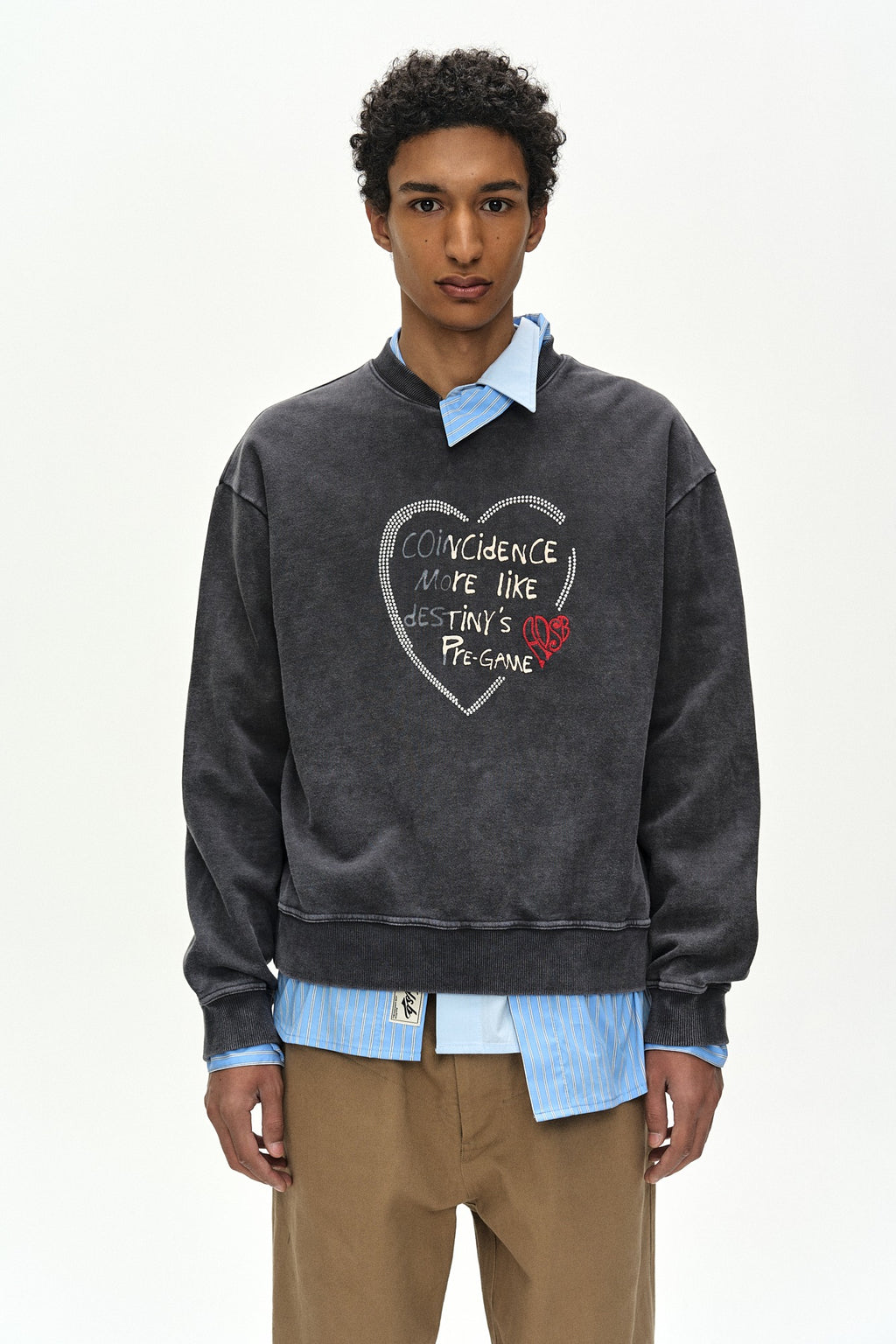 Andersson Bell - (essential) Unisex Heart Fix Sweatshirt (charcoal) (Charcoal) product image 1 | TRAB K-Fashion Australia