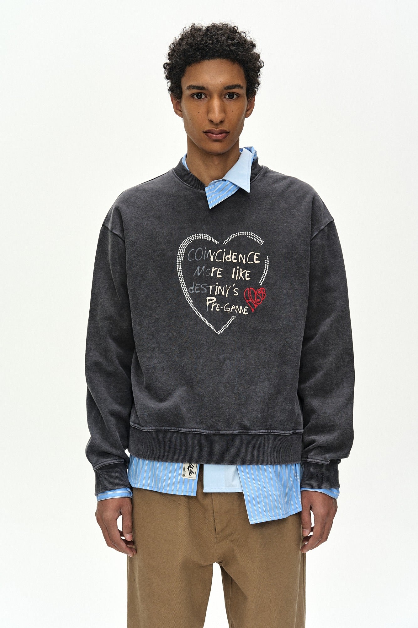 Andersson Bell - (essential) Unisex Heart Fix Sweatshirt (charcoal) (Charcoal) product image 1 | TRAB K-Fashion Australia