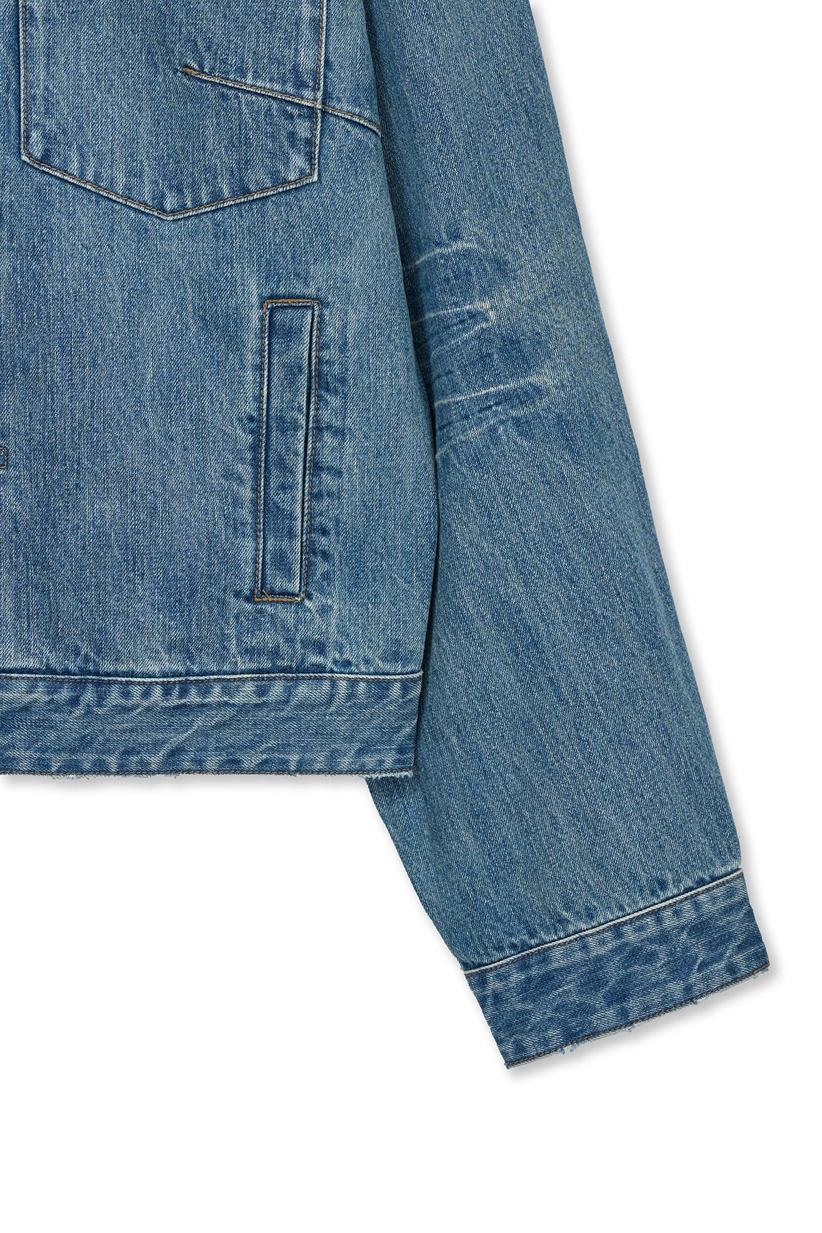 Matin Kim - Vintage Washed Denim Trucker (Blue) product image 4 | TRAB K-Fashion Australia