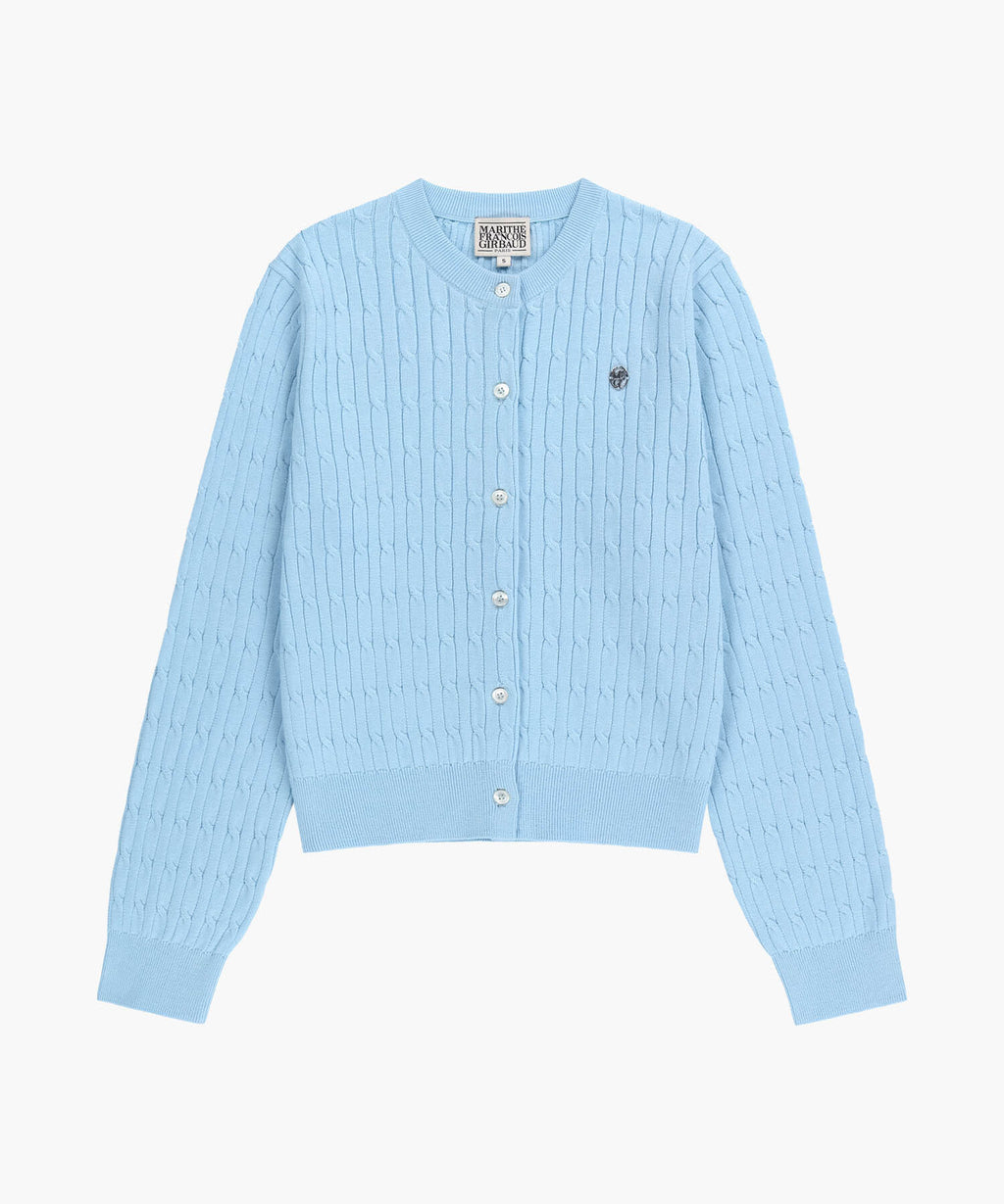 Marithe & Francois Girbaud - Cable Knit Cardigan (Sky Blue) product image 5 | TRAB K-Fashion Australia