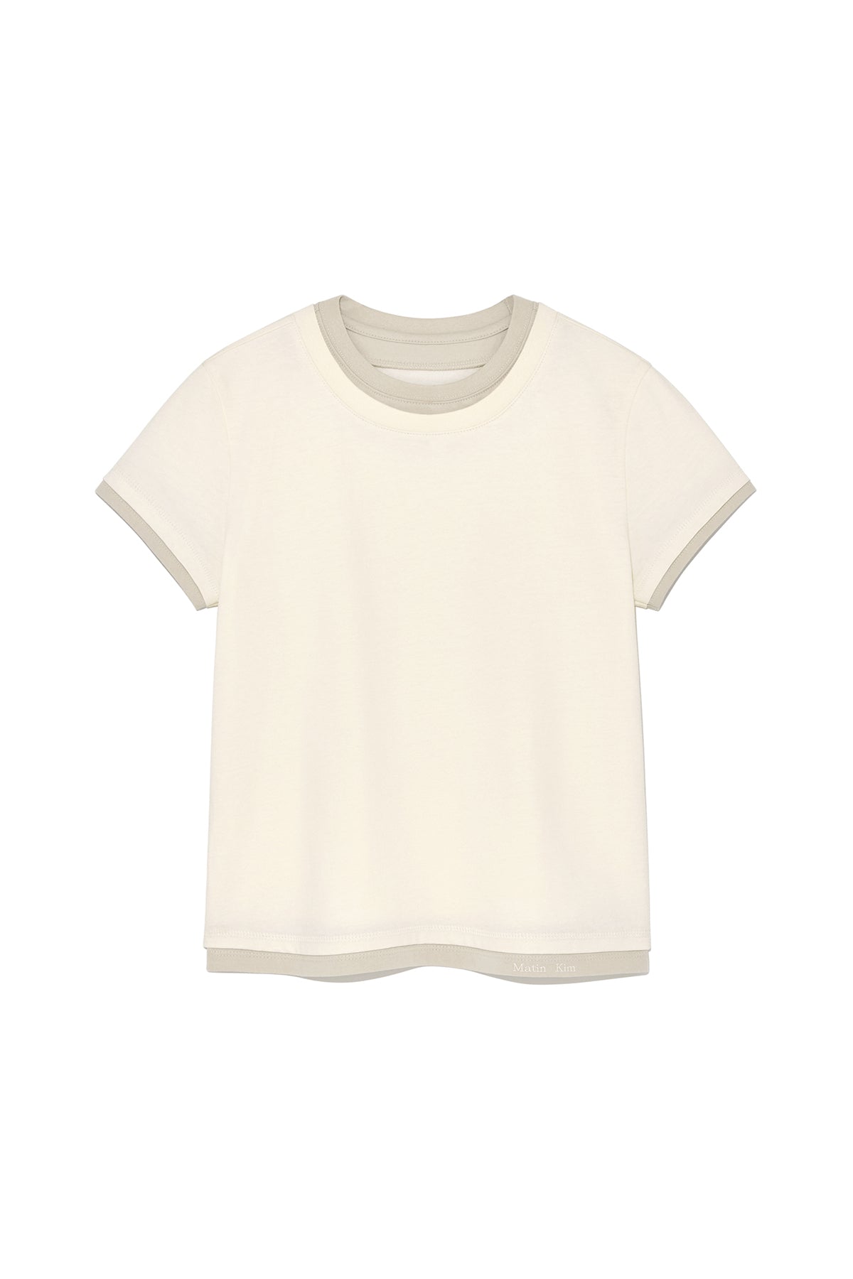 Matin Kim - Color Point Layered Top (Ivory) product image 1 | TRAB K-Fashion Australia