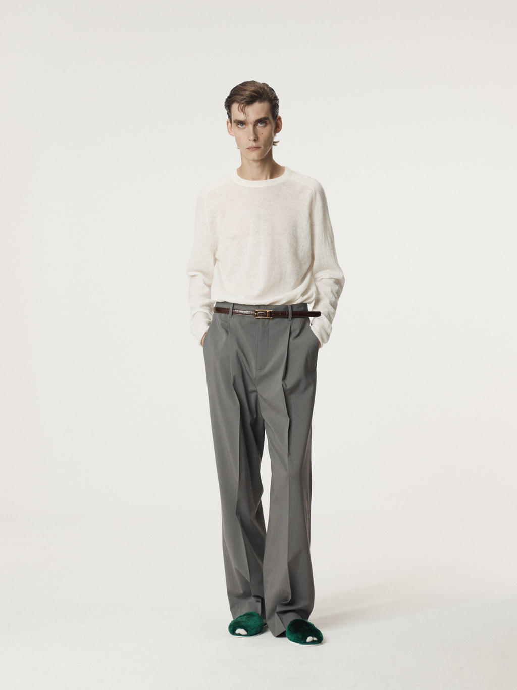 Recto - Rc Sheer Knit Top (Cream) product image 2 | TRAB K-Fashion Australia