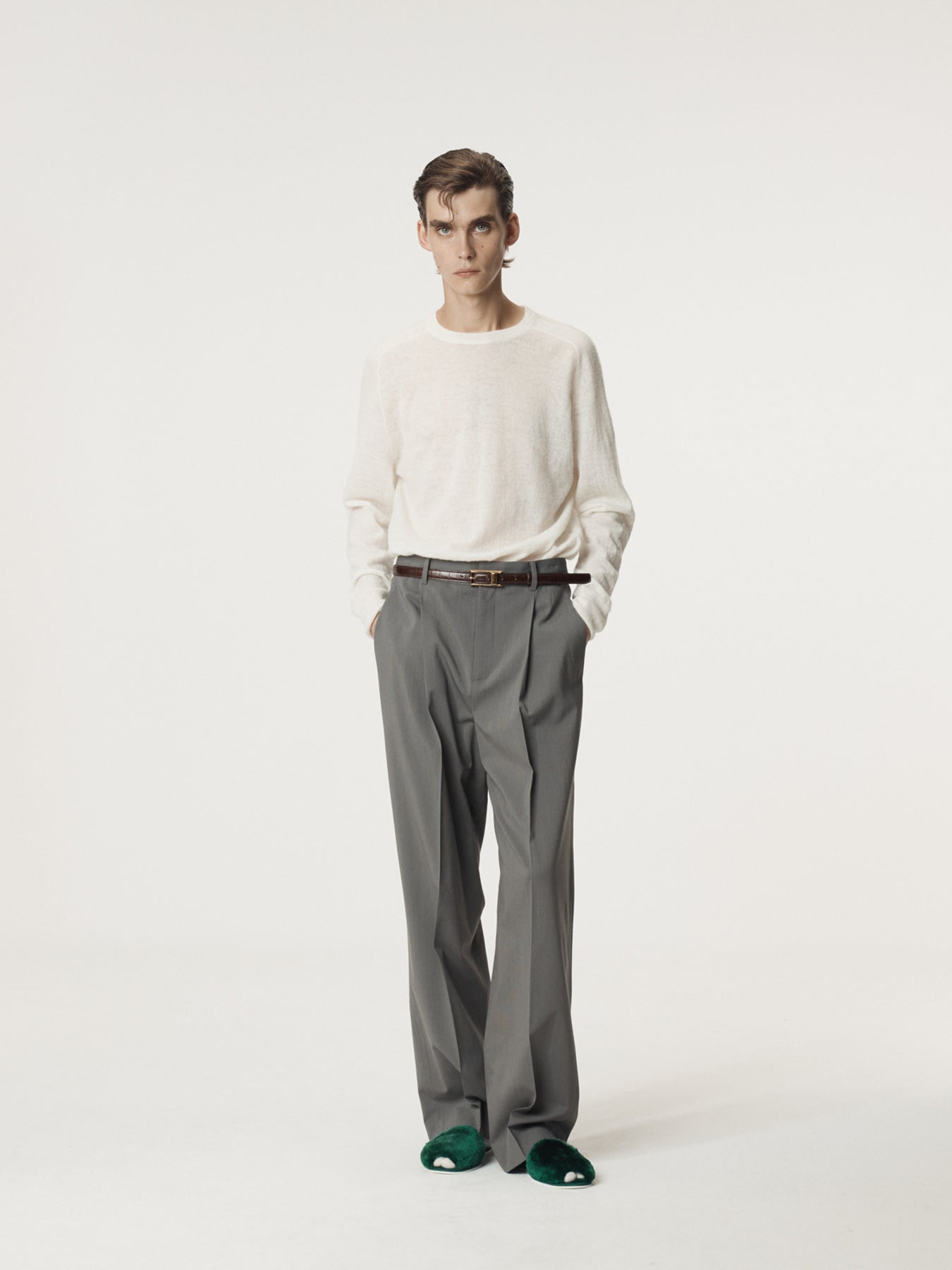 Recto - Rc Sheer Knit Top (Cream) product image 2 | TRAB K-Fashion Australia