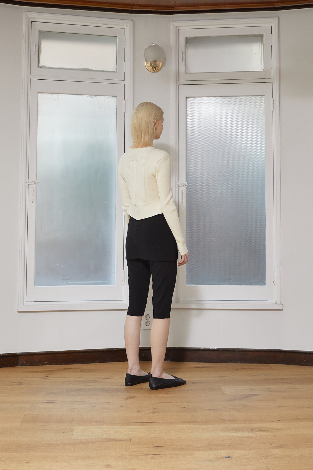 Matin Kim - Unbalance Cut Line Button Cardigan (Butter) product image 8 | TRAB K-Fashion Australia