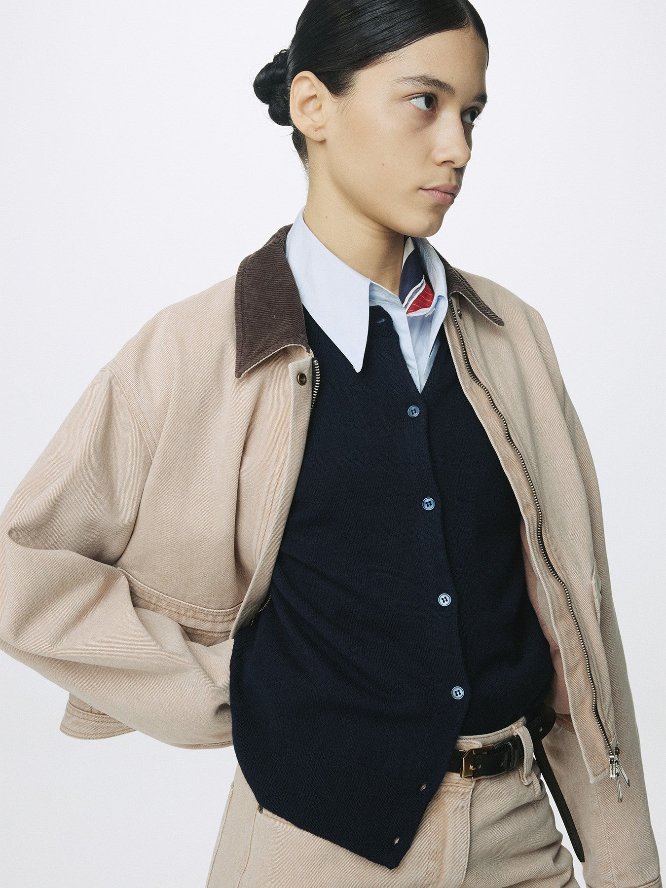 Tonywack - Cropped Work Jacket (Washed Beige) product image 3 | TRAB K-Fashion Australia