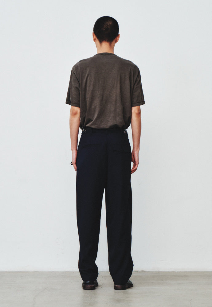 Art if acts - Wool Side Two Tuck Pants (Dark Navy) product image 3 | TRAB K-Fashion Australia