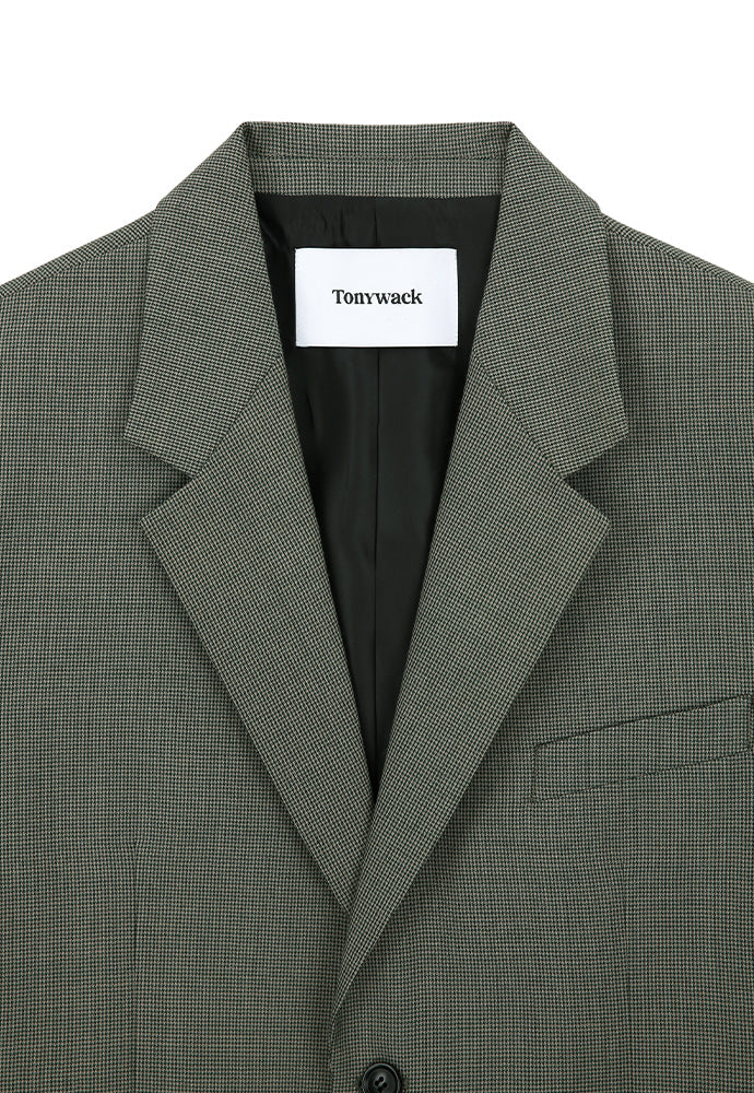Tonywack - # Signature 2-Button Blazer (Olive-Beige Check) product image 4 | TRAB K-Fashion Australia